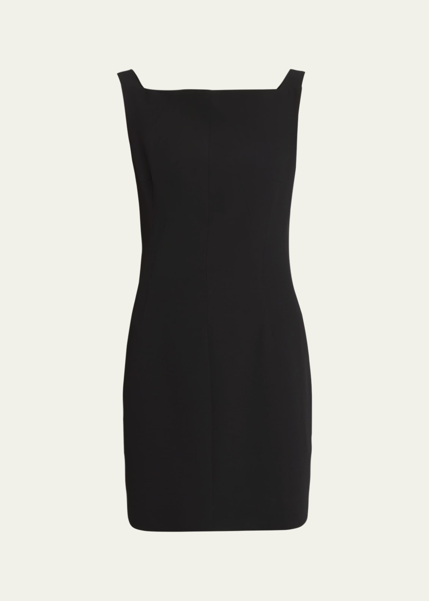 Shop Givenchy Draped-back Boatneck Sleeveless Mini Dress In Black