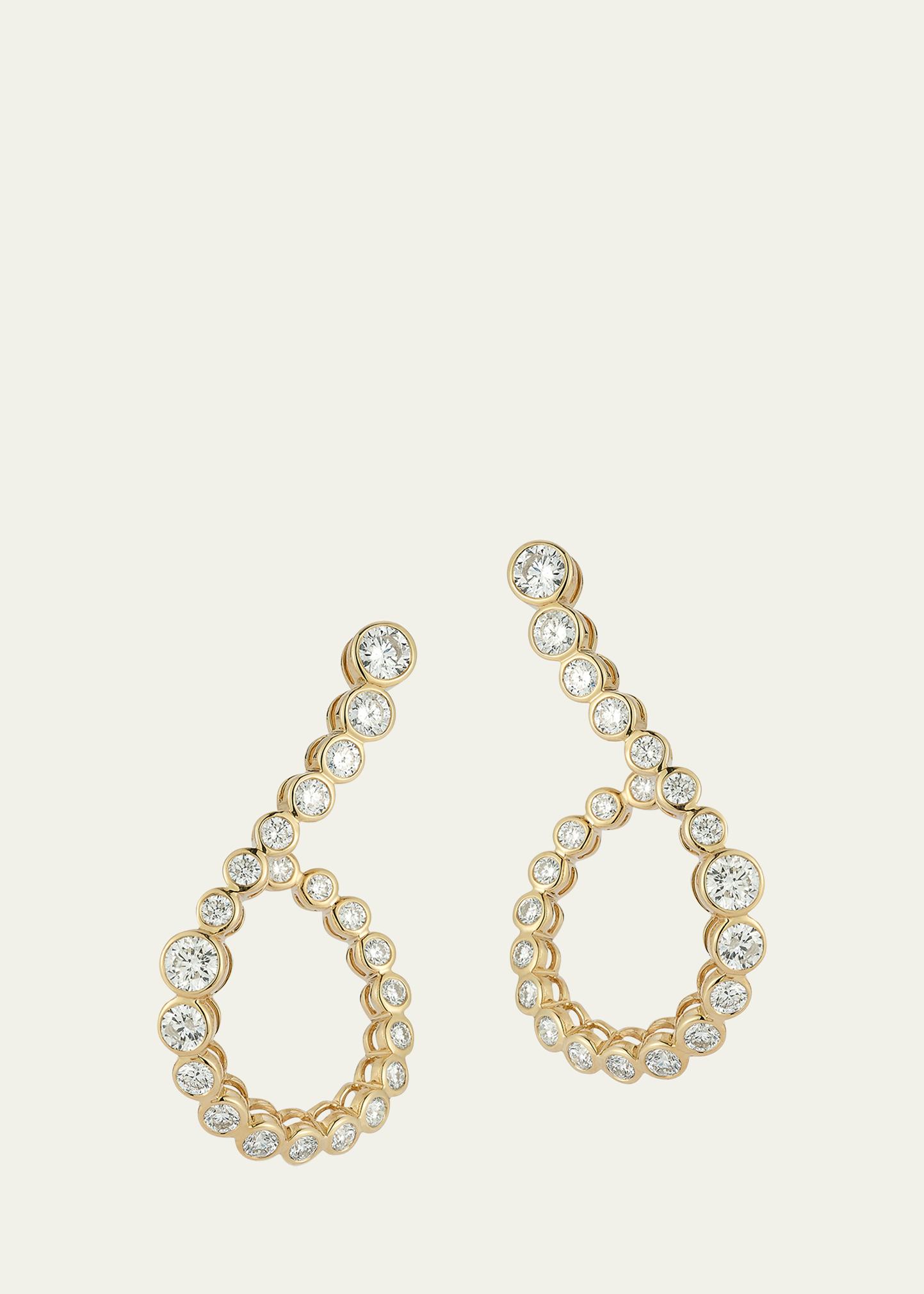 Halo Hoop Earrings with Diamonds