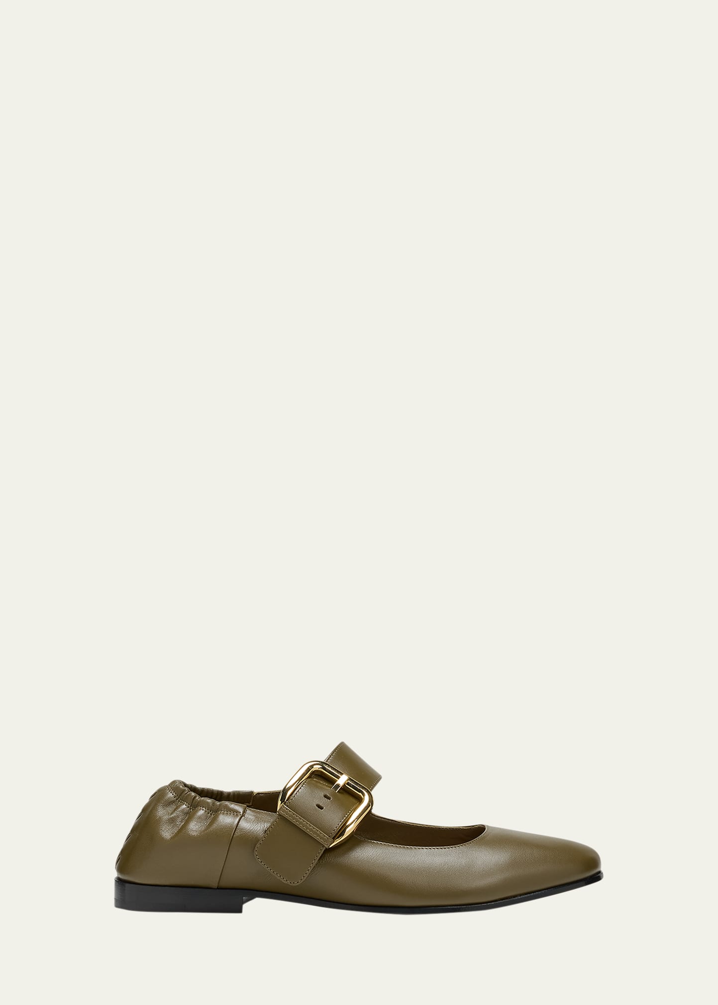 BOTTEGA VENETA ASTAIRE LEATHER MARY JANE BALLERINA FLATS 