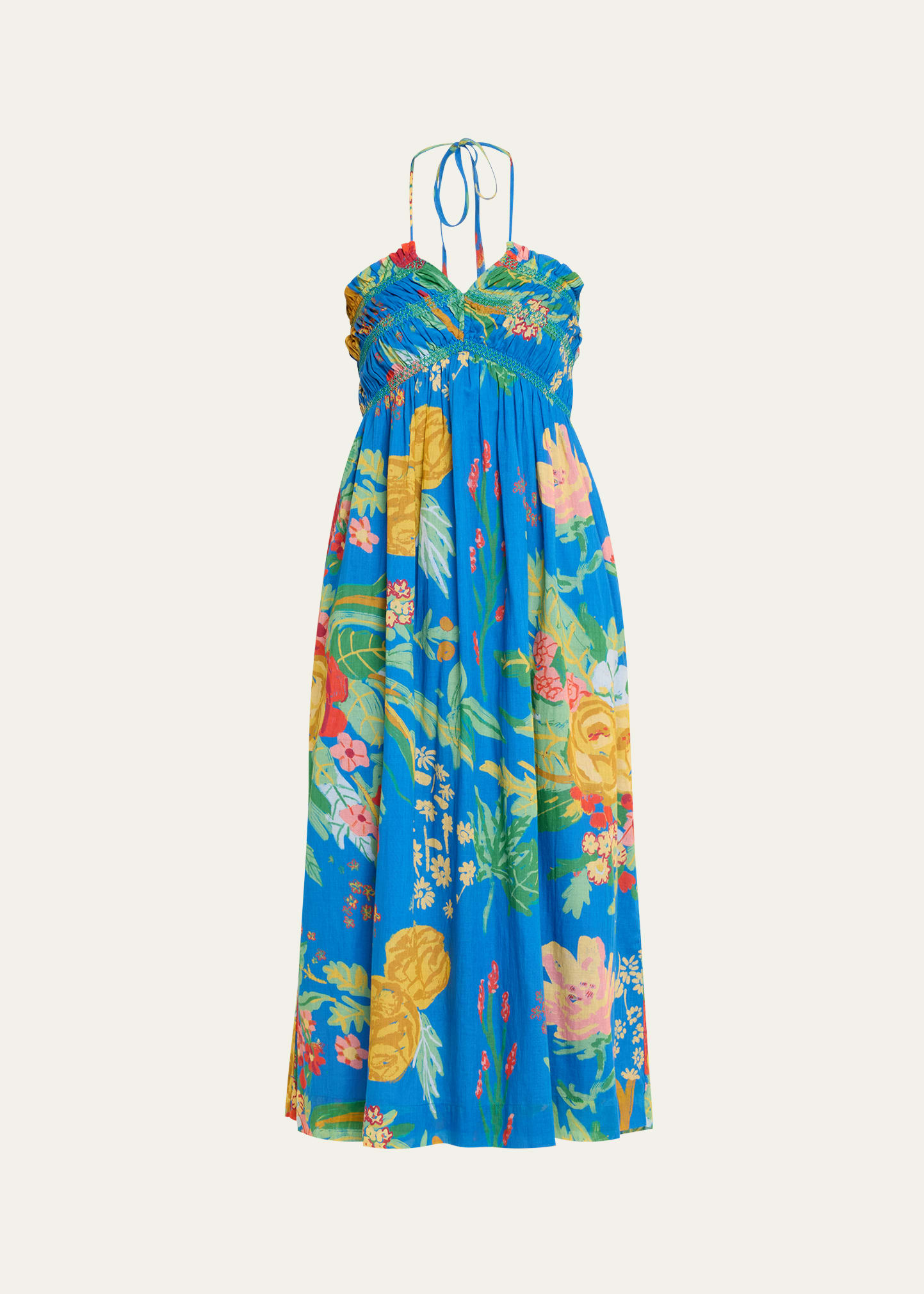 Shop Mother The Screeching Halter Midi Dress In Late Bloomer