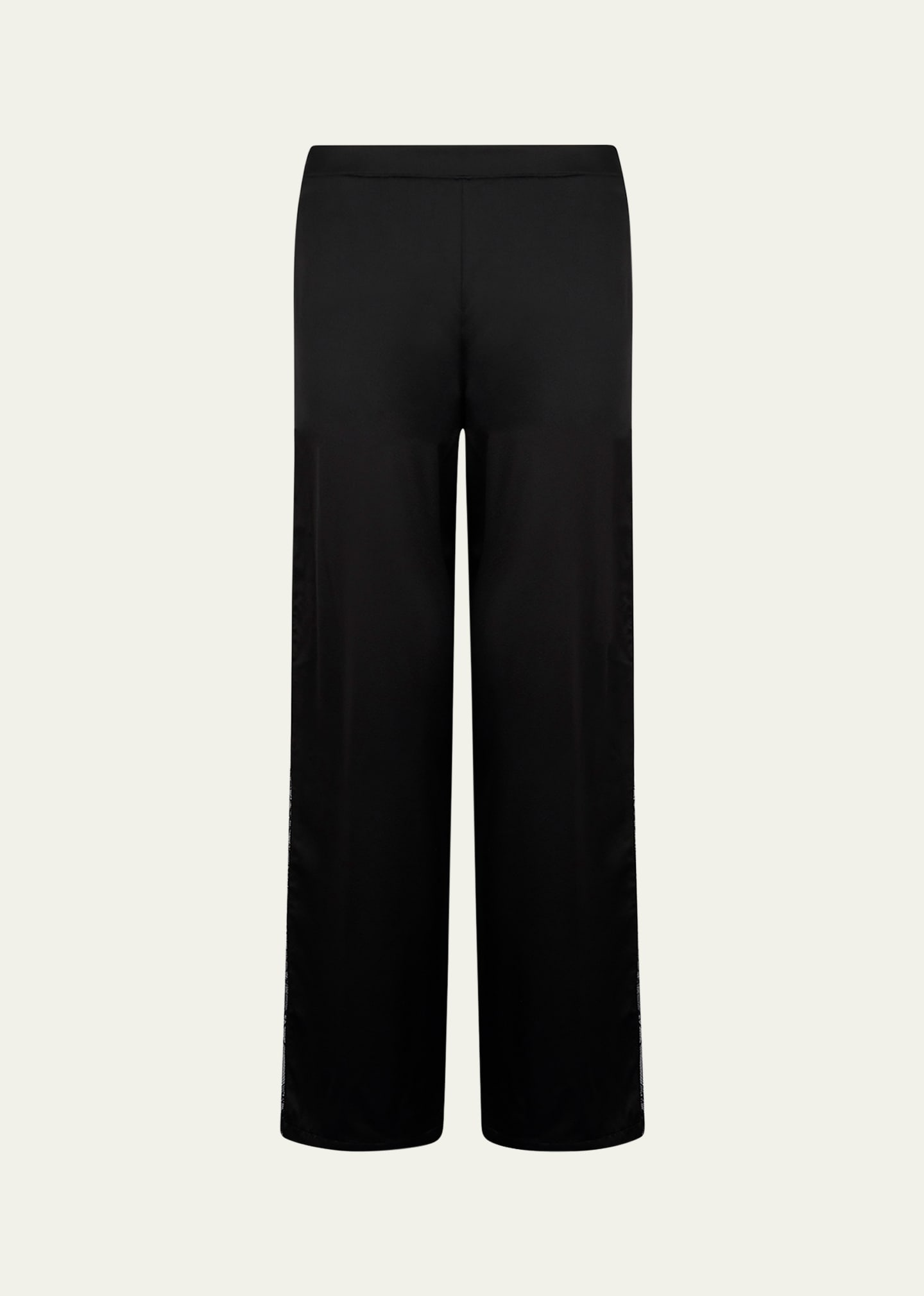 Shop Lise Charmel Adorable En Sexy Lace-trim Satin Pajama Pants In No/noir