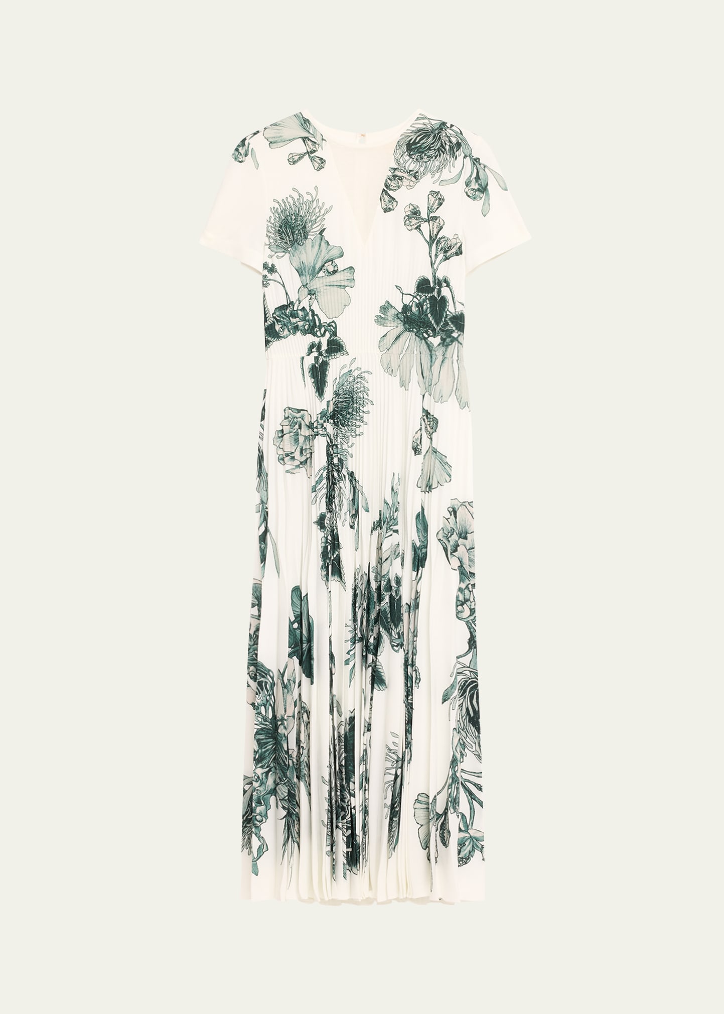 Pincushion Floral Pleated Maxi Dress