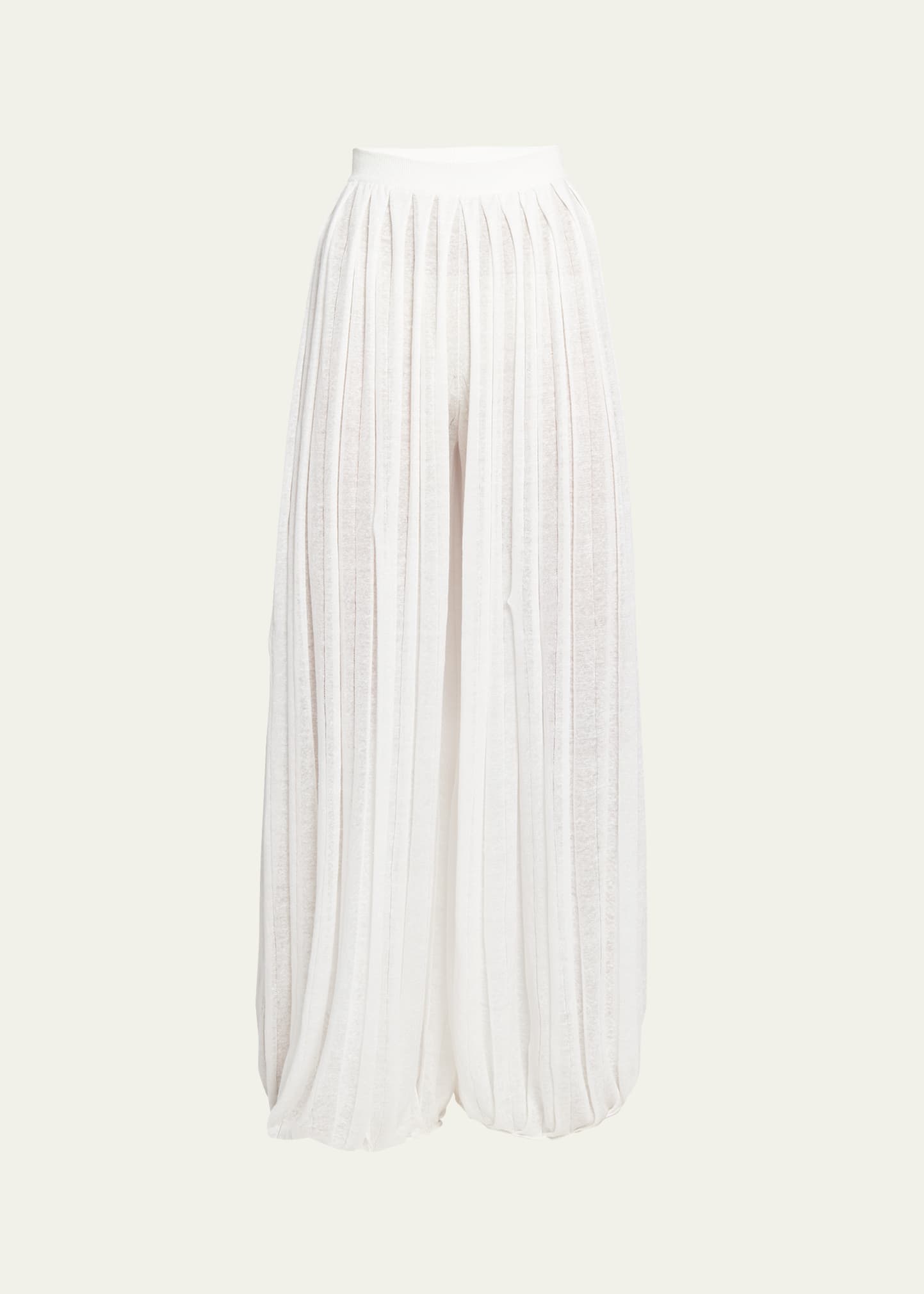 Shop Loro Piana Lanai Pleated Flax Pants In 1000 White