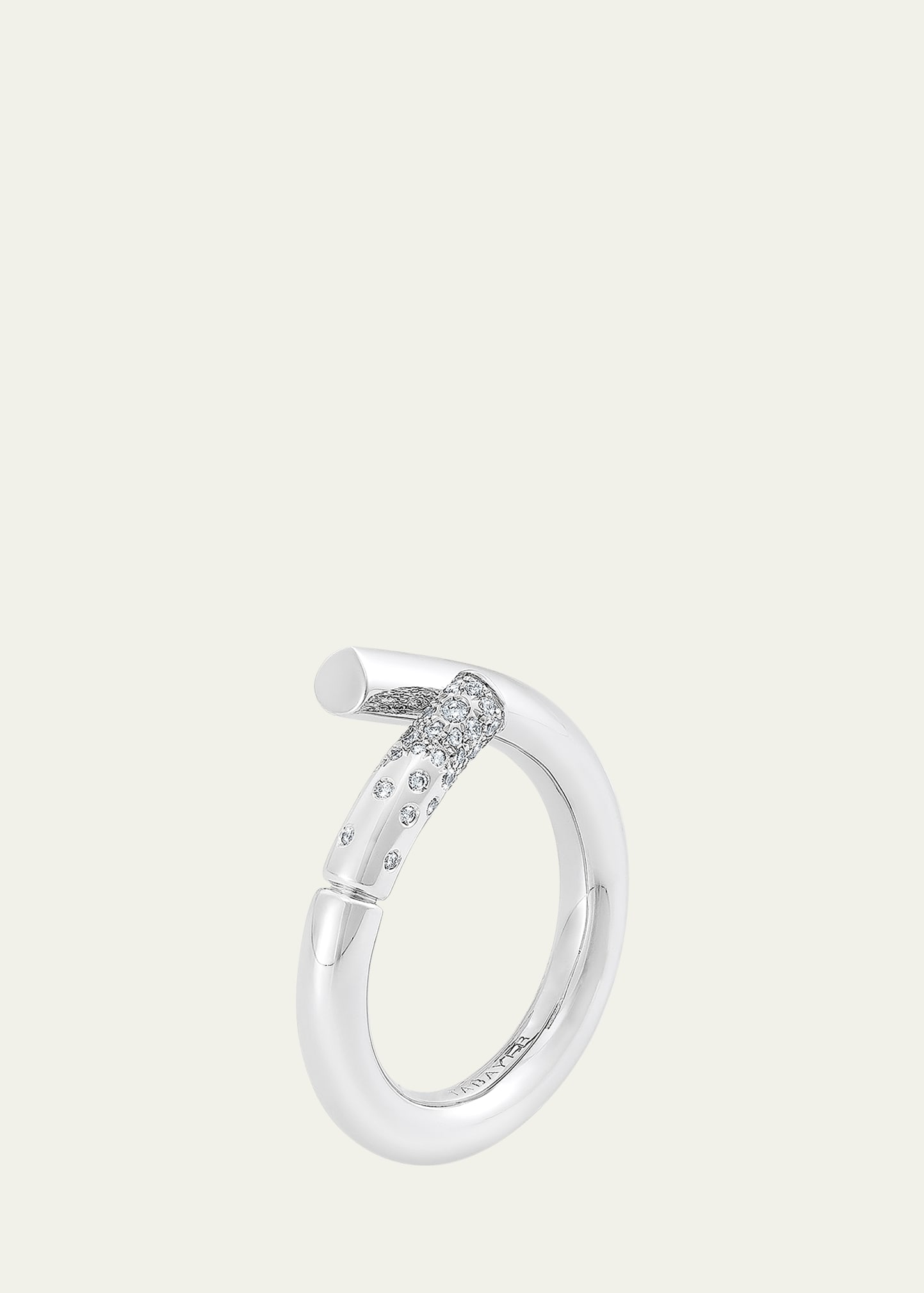Tabayer 18k White Gold Oera Ring In Silver