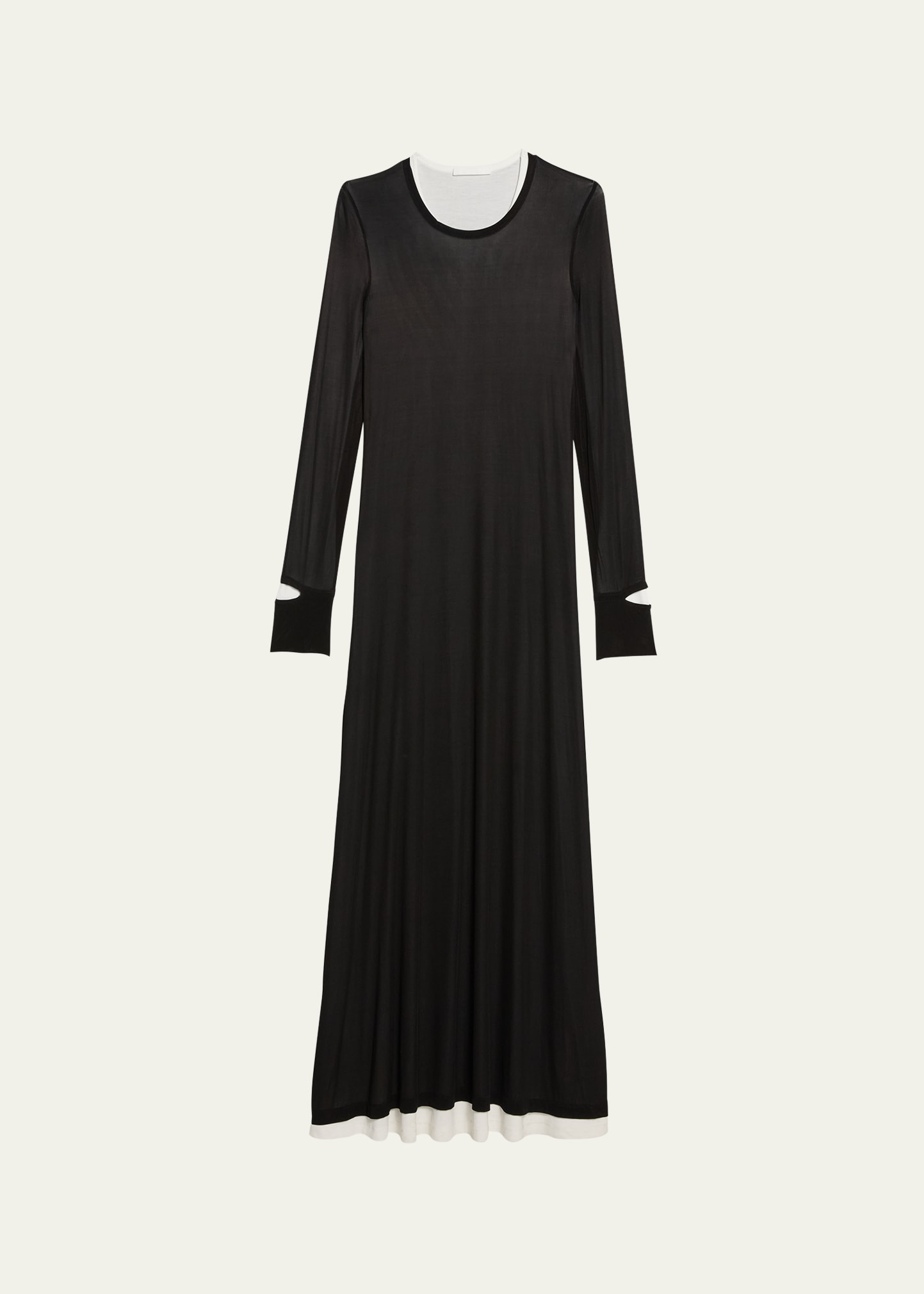 Helmut Lang Mehrlagiges Maxikleid Aus Cupro In Blk