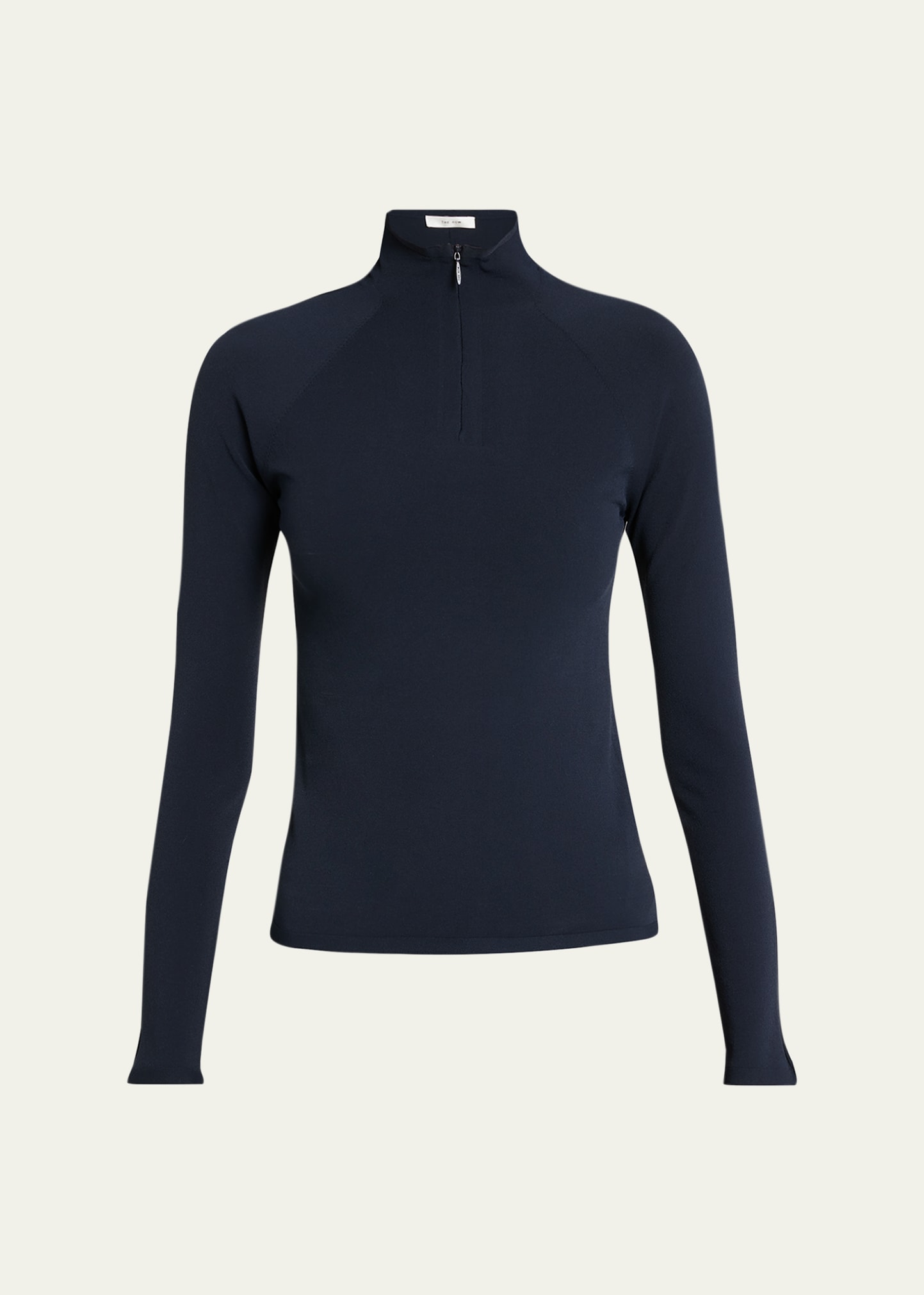 THE ROW PATTI QUARTER-ZIP LONG-SLEEVE TOP 