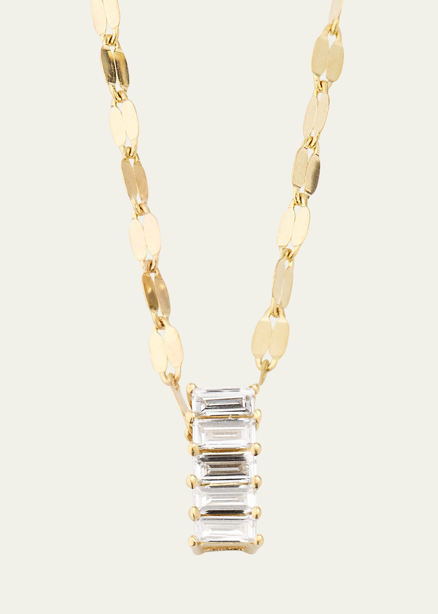 Lana 14k Yellow Gold Baguette Diamond Vertical Pendant Necklace In Yg