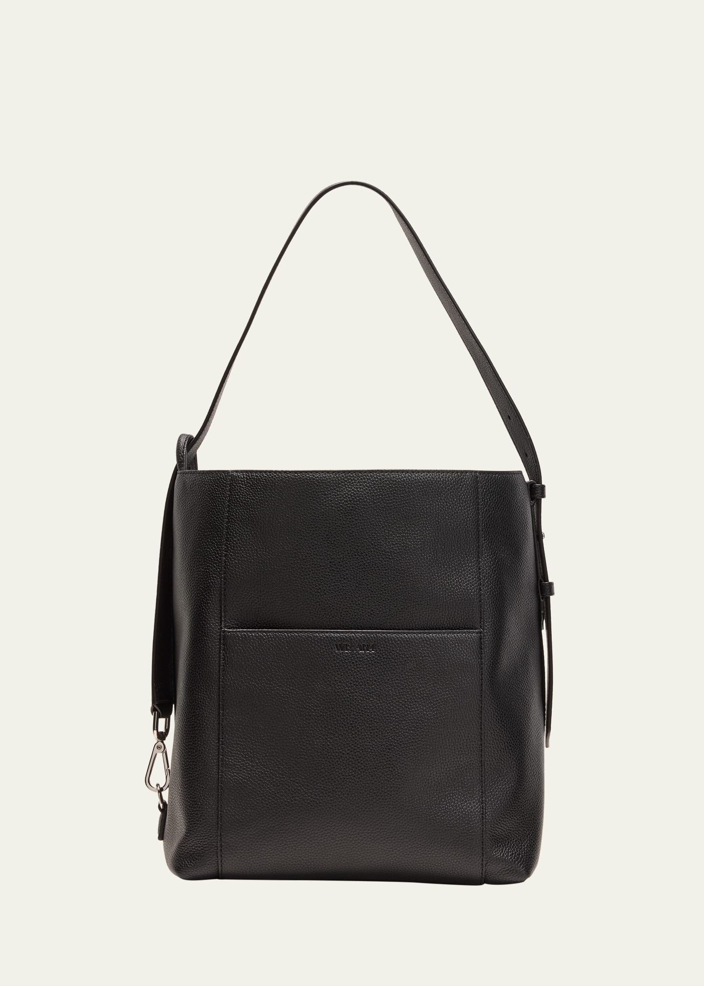 Shop We-ar4 The Cityscape Leather Hobo Bag In 001 Black