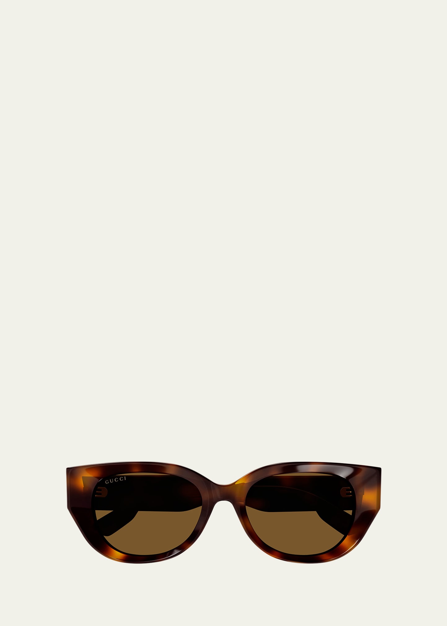 Gucci Beveled Recycled Acetate Cat-eye Sunglasses In Havana