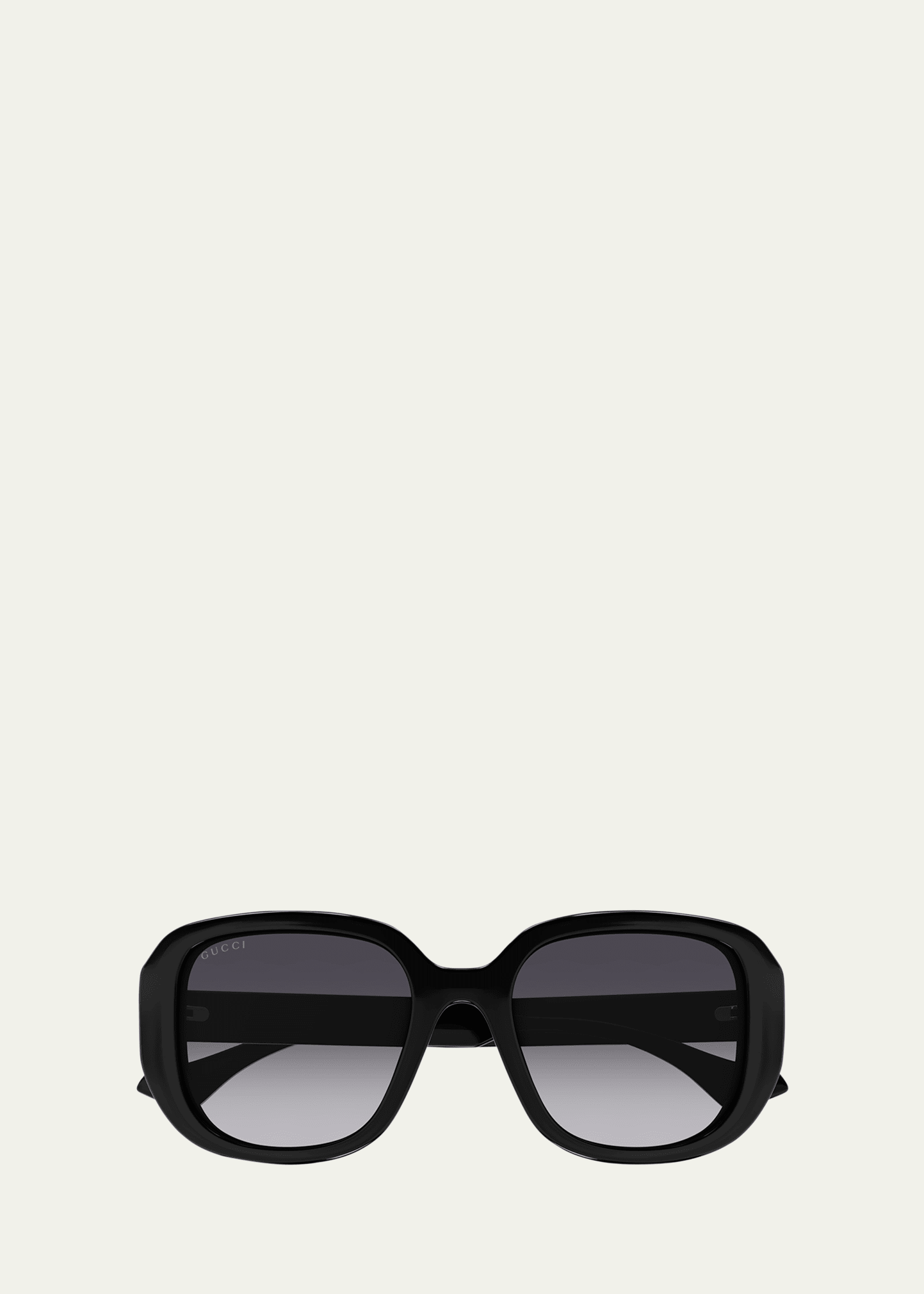 Gucci La Piscine Plastic Square Sunglasses In Black