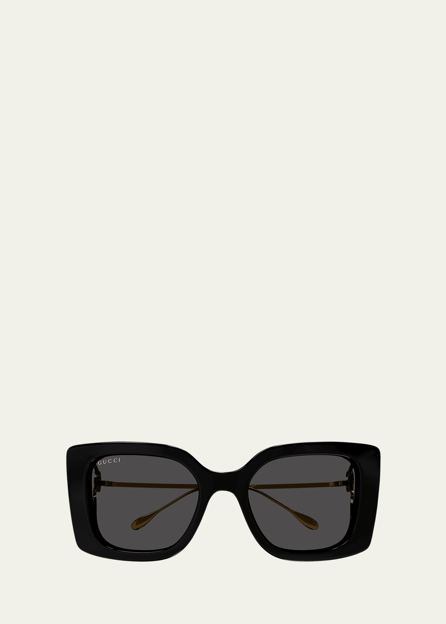 Gucci Gg Mixed-media Butterfly Sunglasses In Black