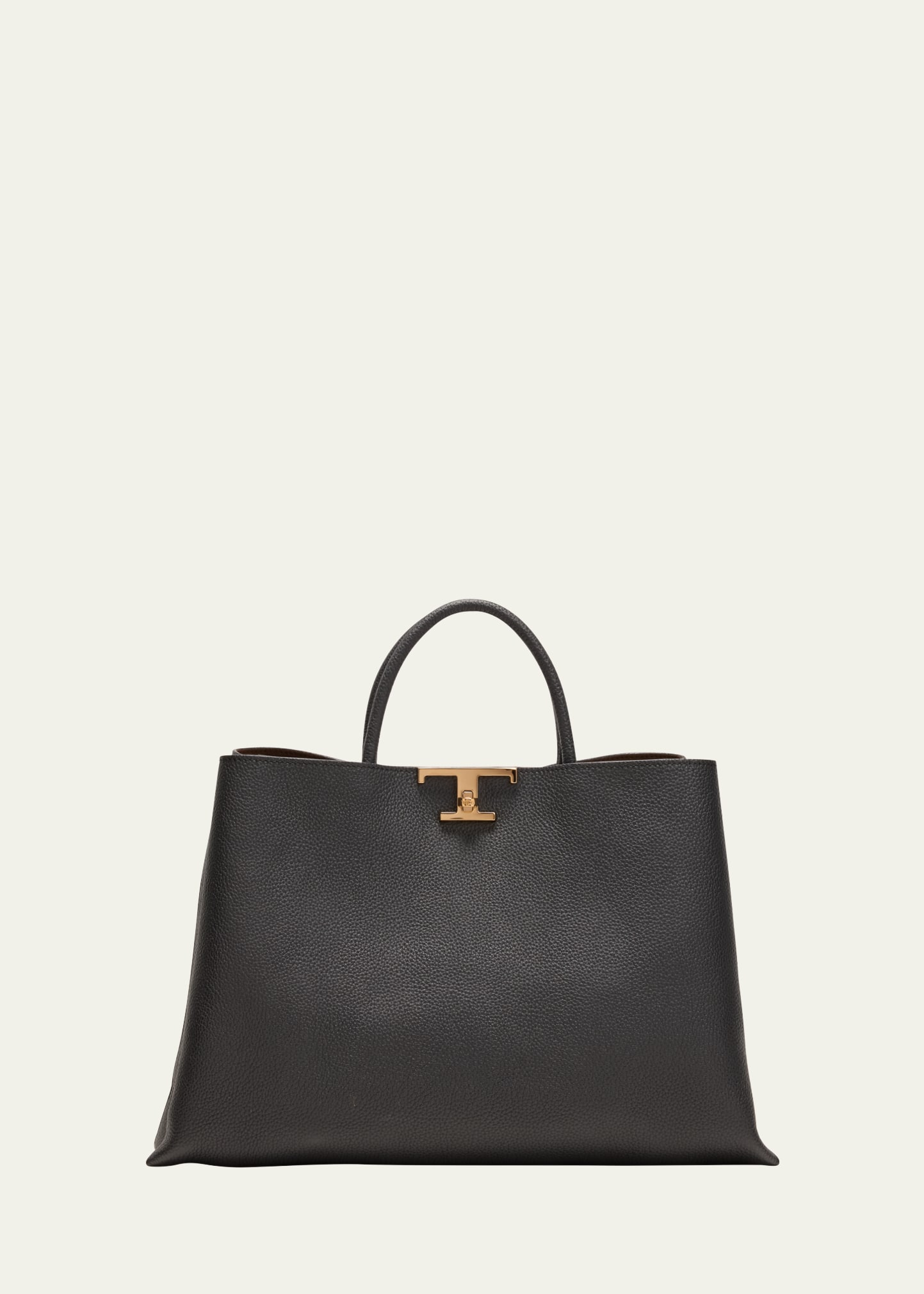 Tod's Calf Leather Top-handle Bag In Nero