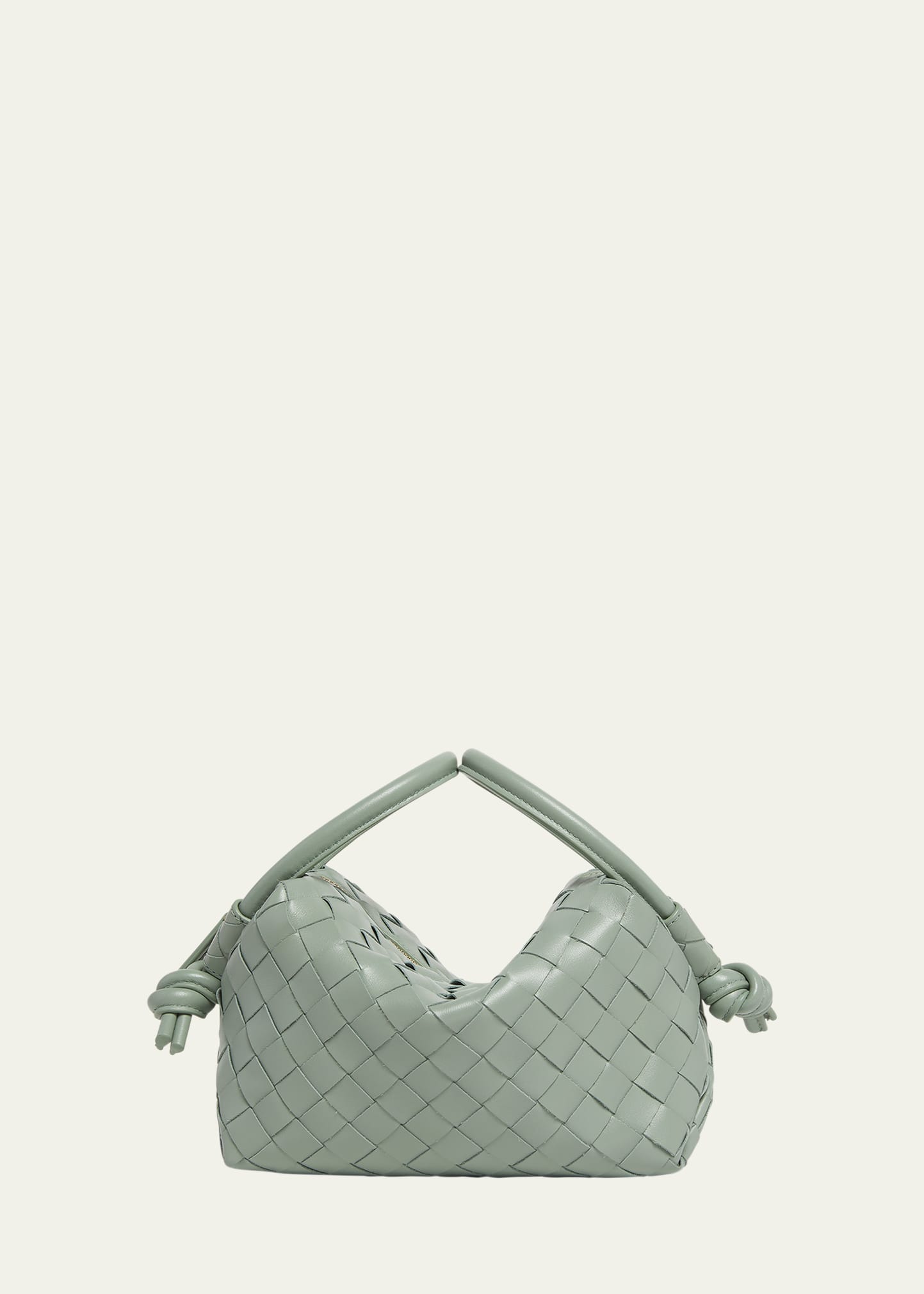 Bottega Veneta Small Loop Intrecciato Leather Crossbody Bag In New Sauge