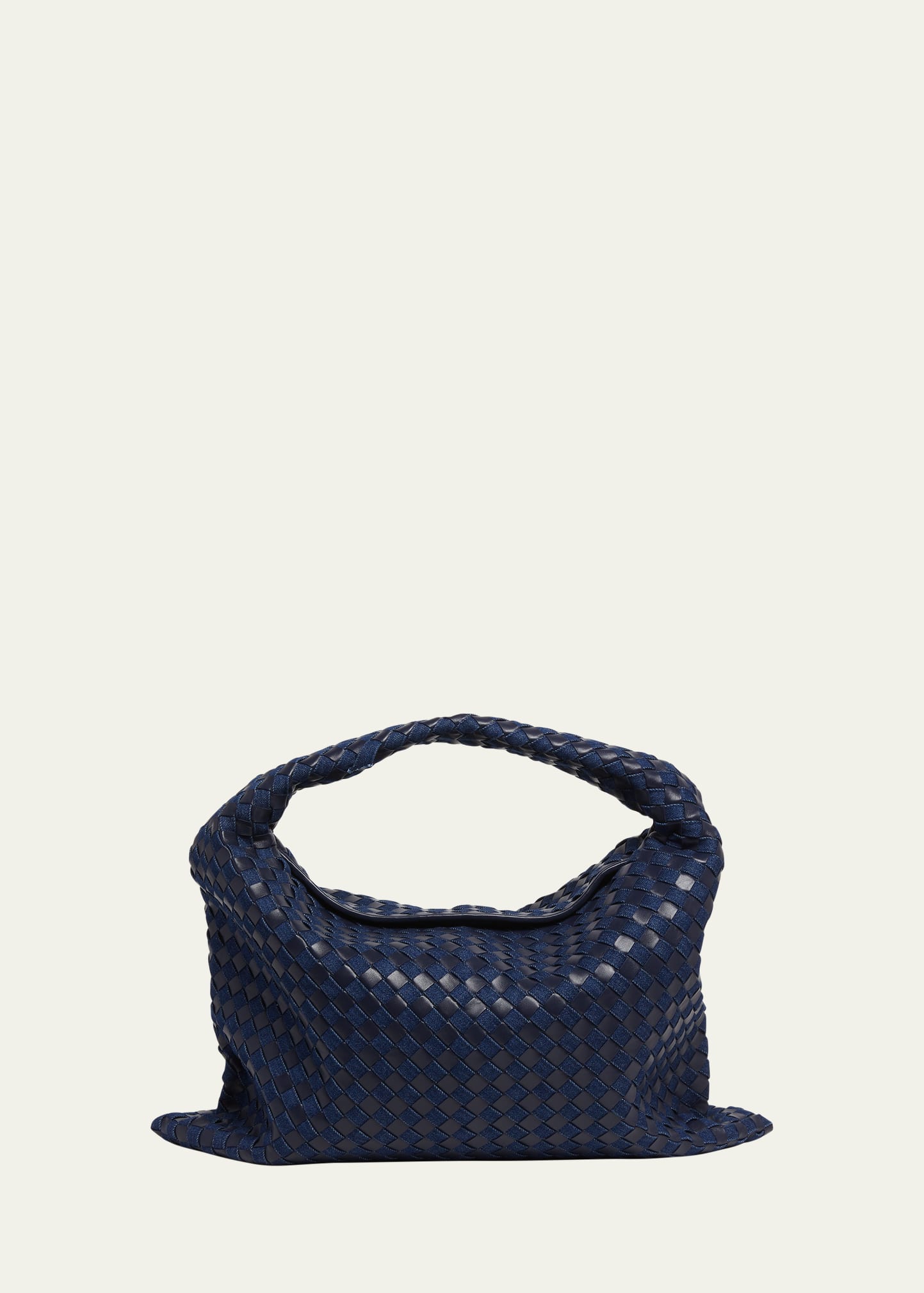 BOTTEGA VENETA LARGE HOP DENIM HOBO BAG 