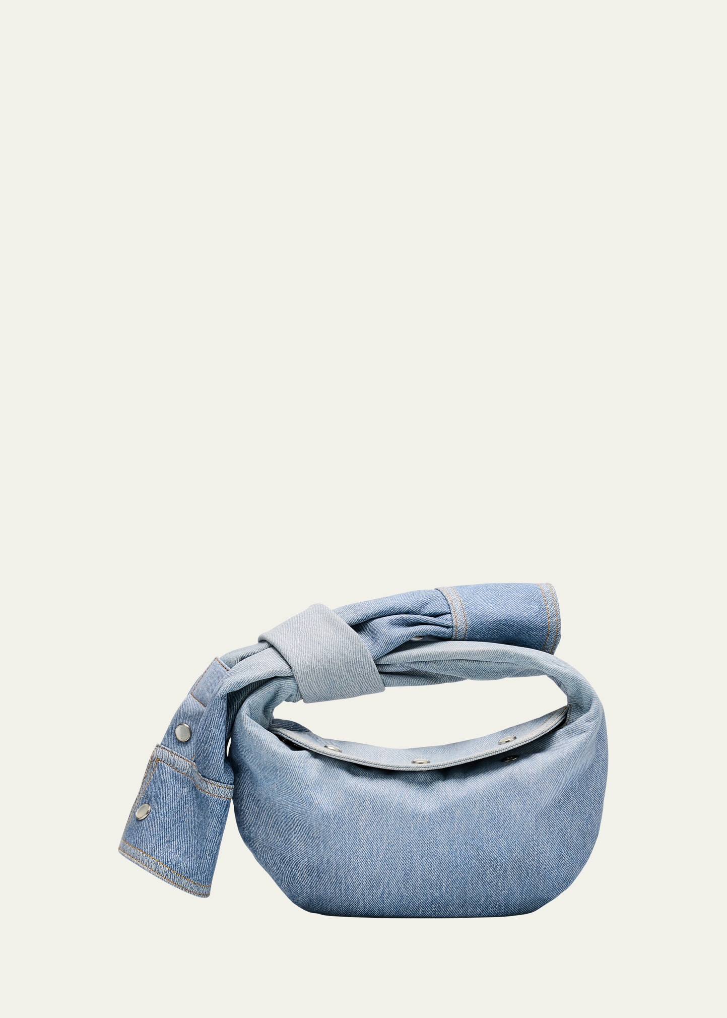 BOTTEGA VENETA JODIE MINI SHIRT DENIM TOP-HANDLE BAG 