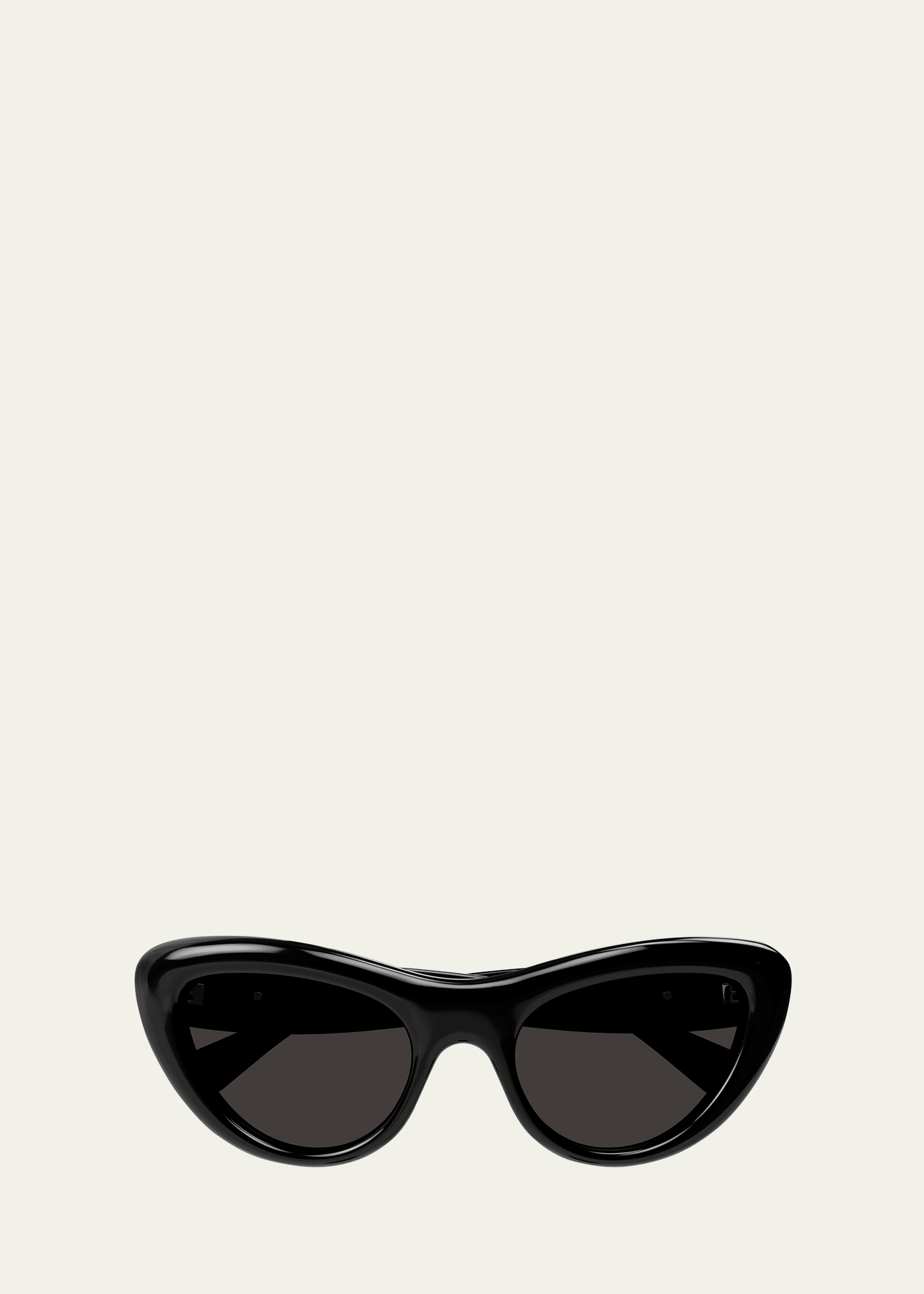 Bottega Veneta Curvy Acetate Cat-eye Sunglasses In Black