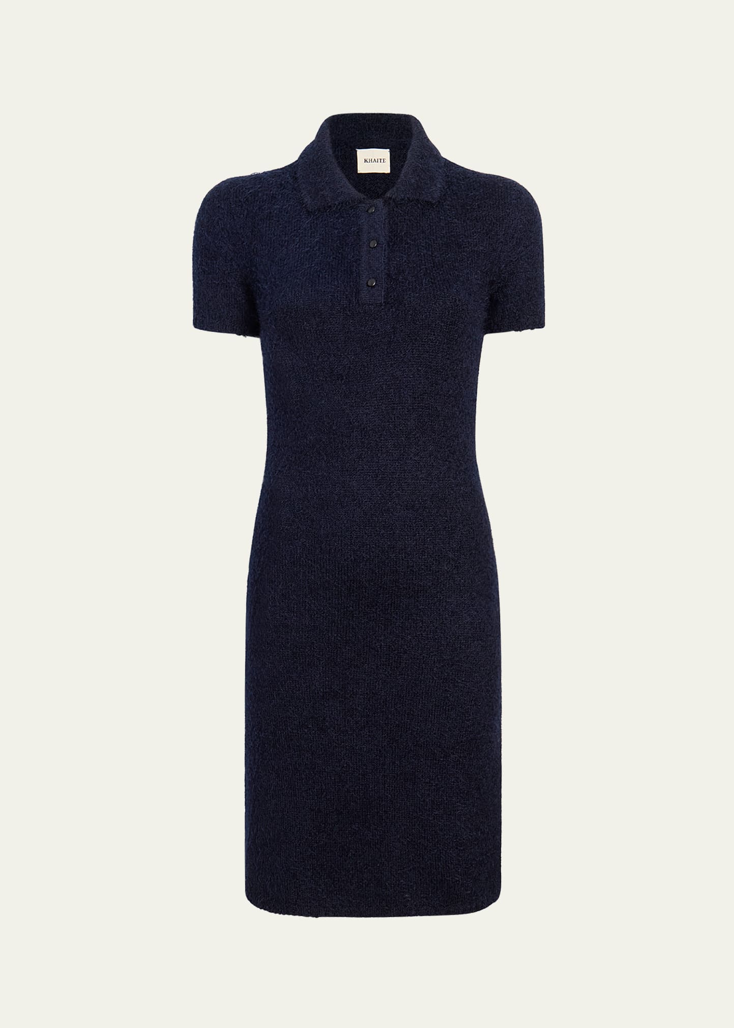 Khaite Graciela Cashmere-blend Knit Mini Dress In Blue