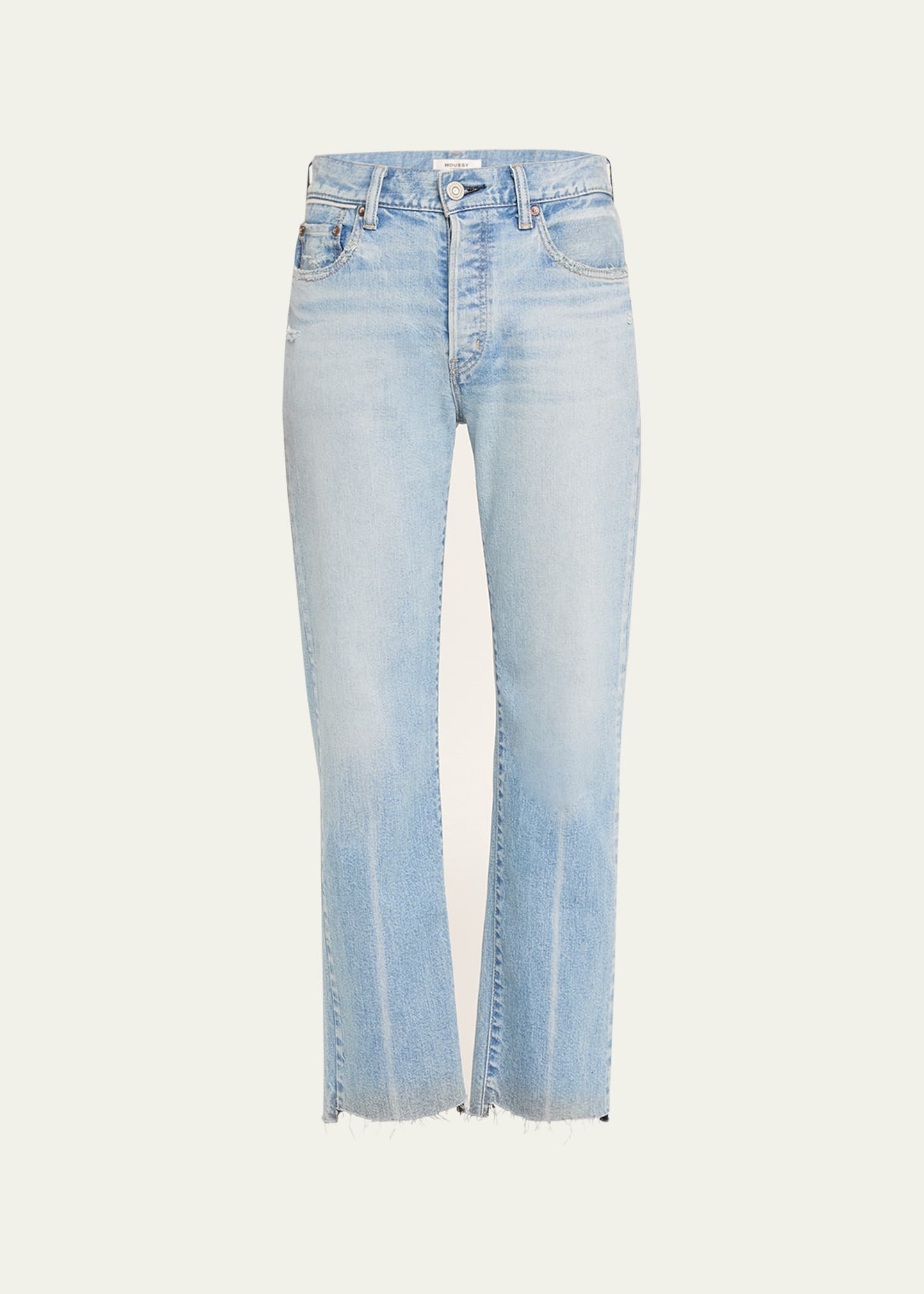 Shop Moussy Vintage Cumberland Straight-leg Jeans In Light Blue