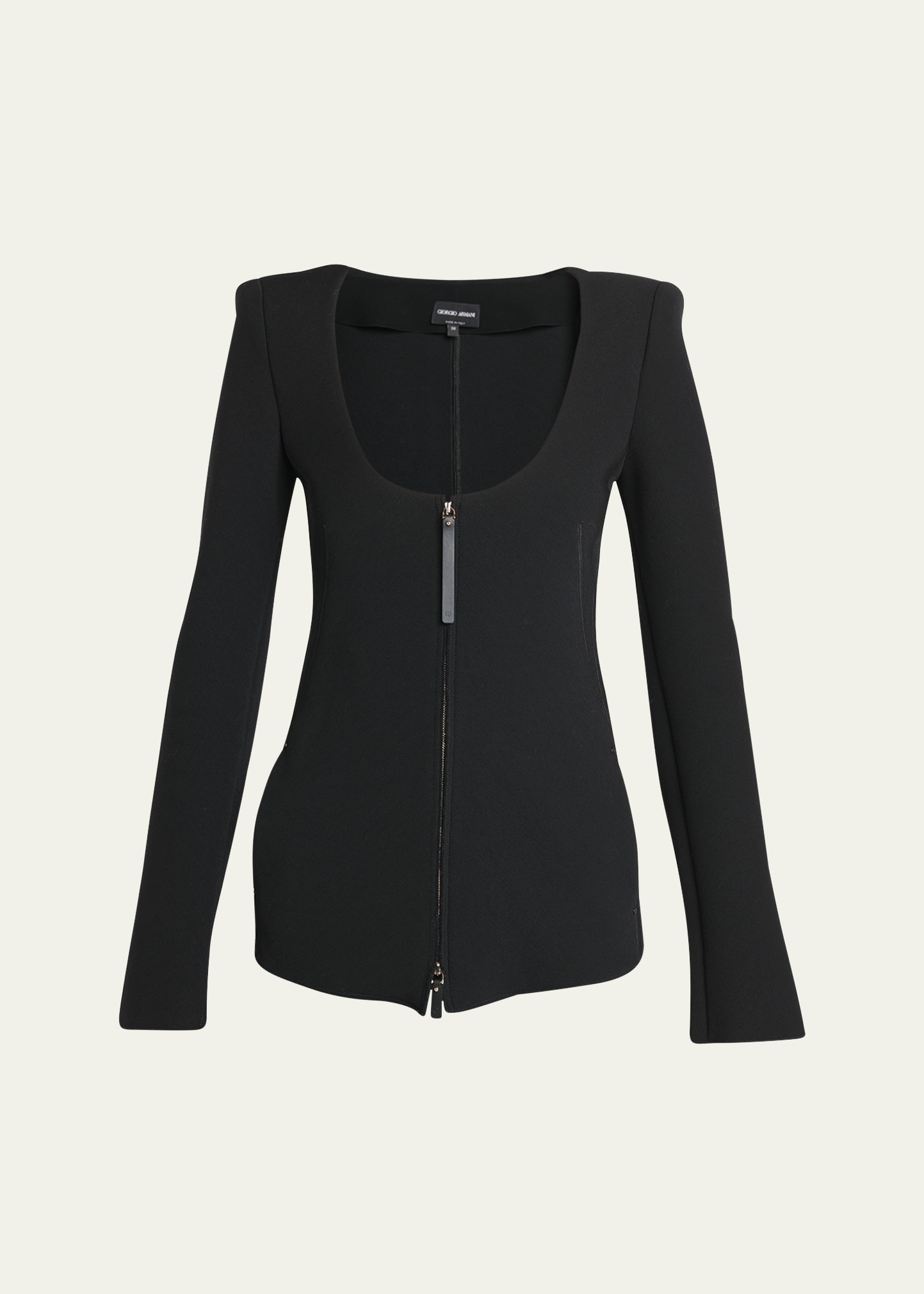 Giorgio Armani Official Store Vestes Mode In Solid Black