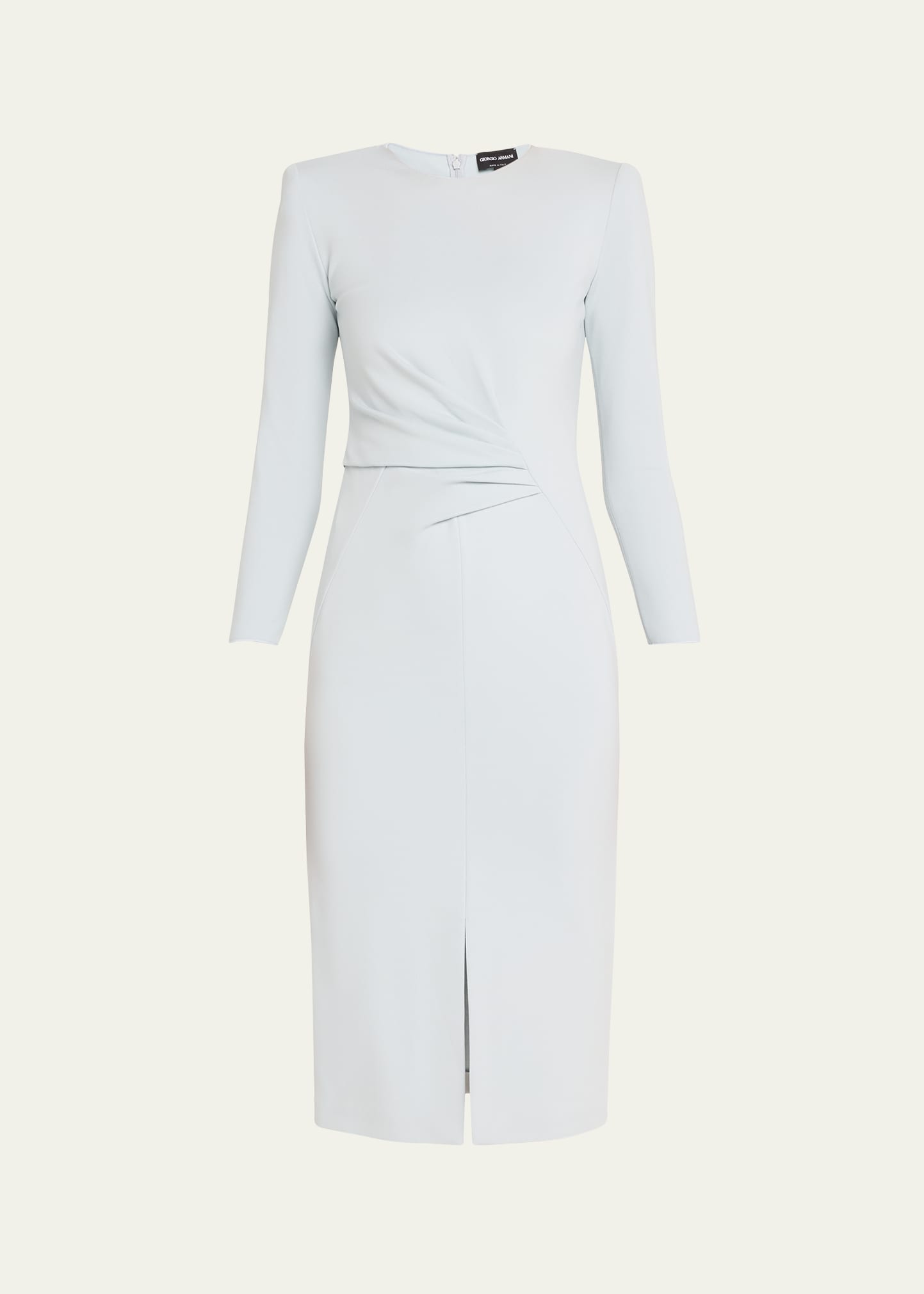 Giorgio Armani Milano Jersey Dress With Gathered Waist In White