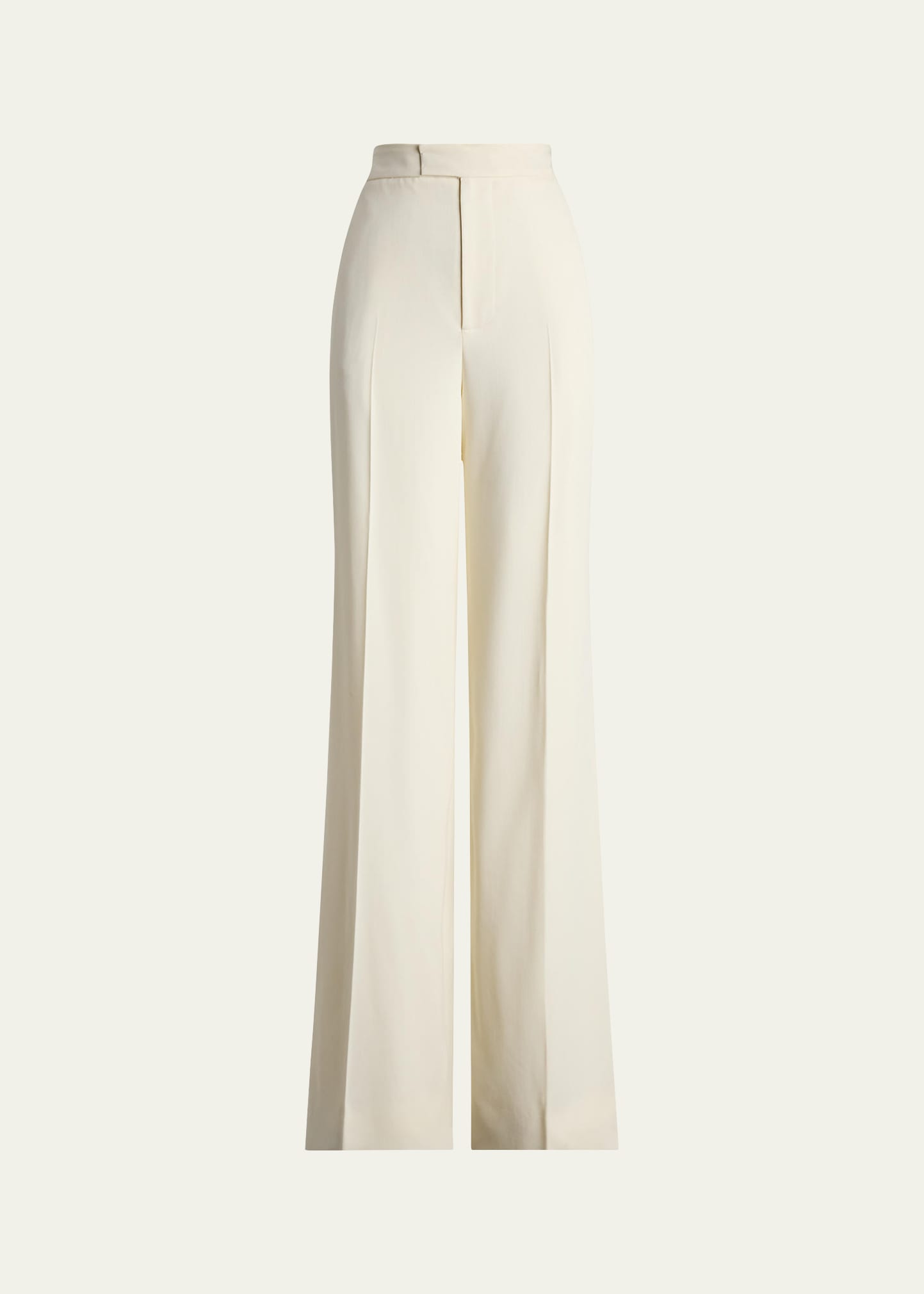 Polo Ralph Lauren Modern Wool Wide-leg Trousers In Cream