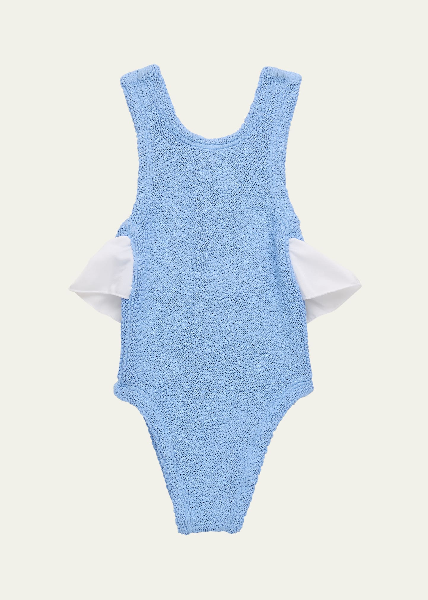 Shop Hunza G Girl's Lara Criss Cross One-piece Swimsuit In Cornflower