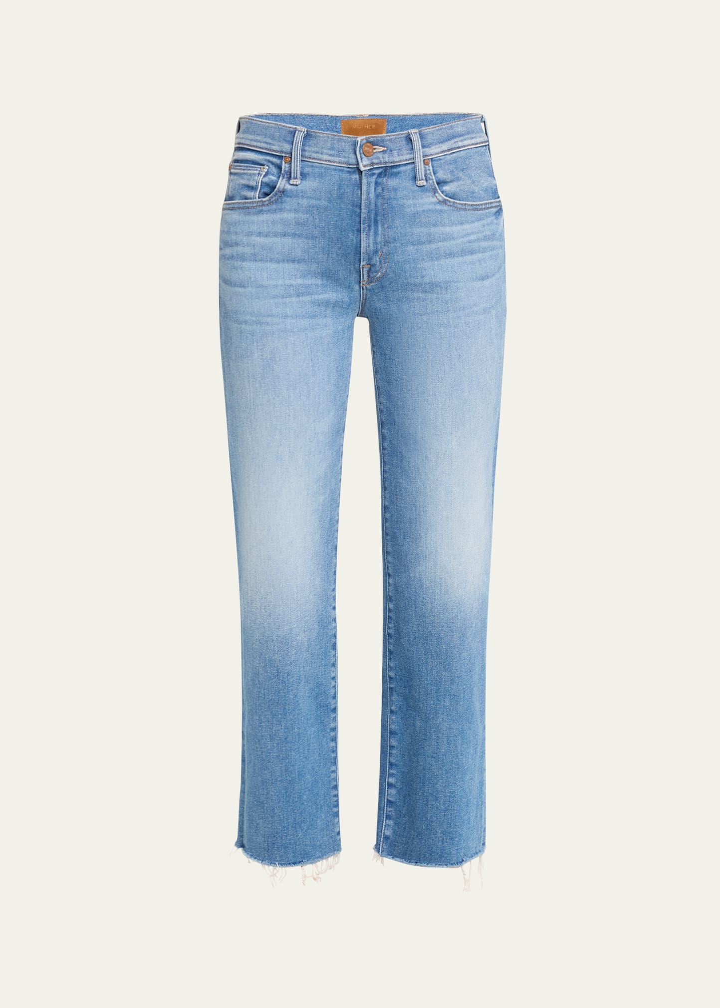 The Mid-Rise Rambler Zip Ankle Fray Jeans