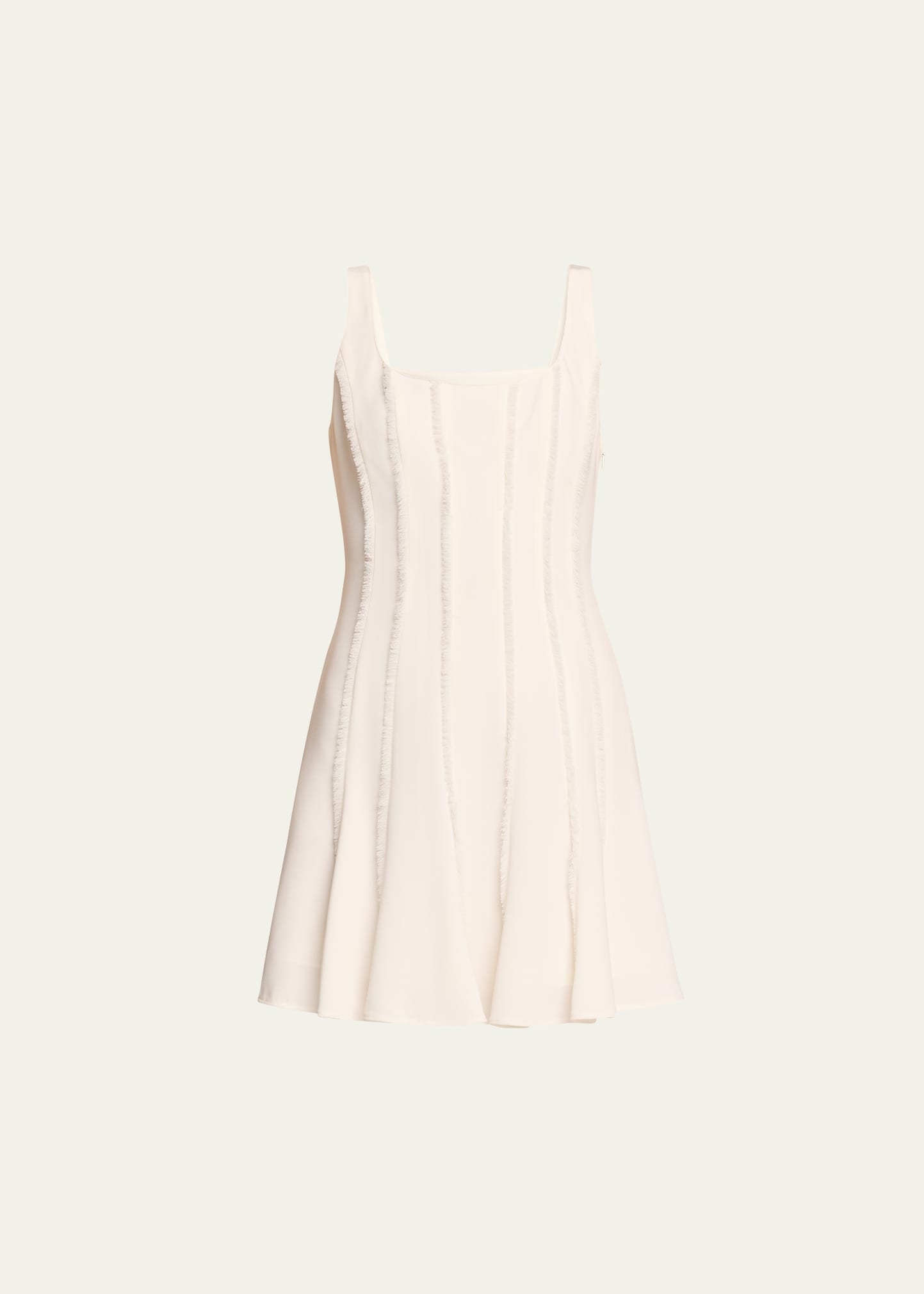 Shop Cinq À Sept Brantley Cutout Back Scoop-neck Fit & Flare Mini Dress In Ivory