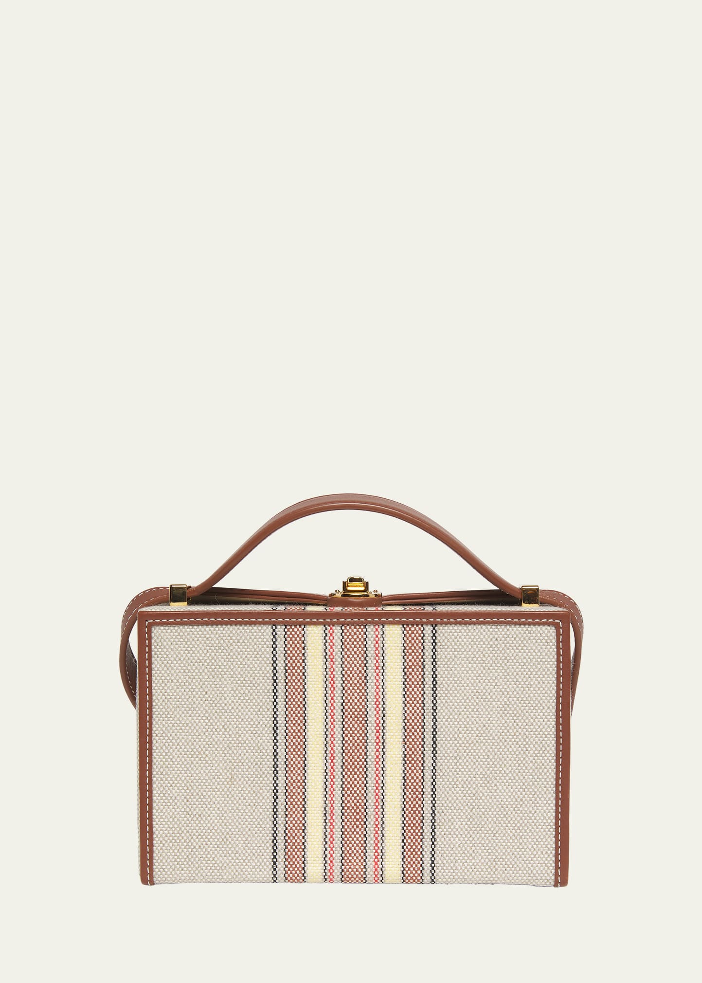 Shop Loro Piana Mini Striped Canvas Shoulder Bag In F5xh Lp Record Ca