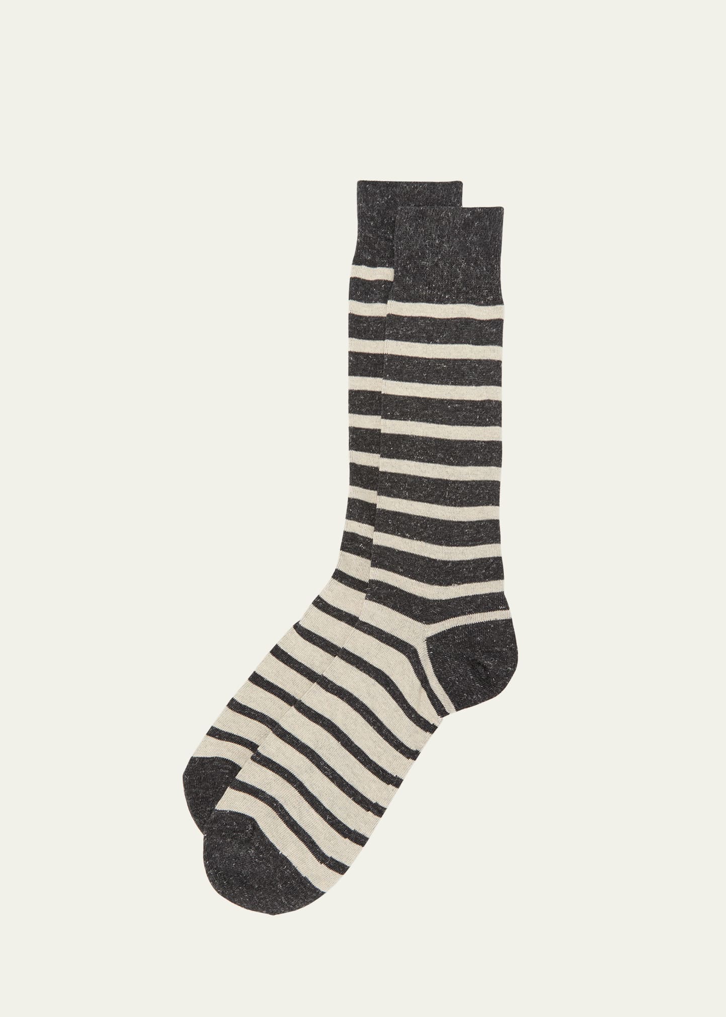 Men's Geoffrey Breton Stripe Crew Socks