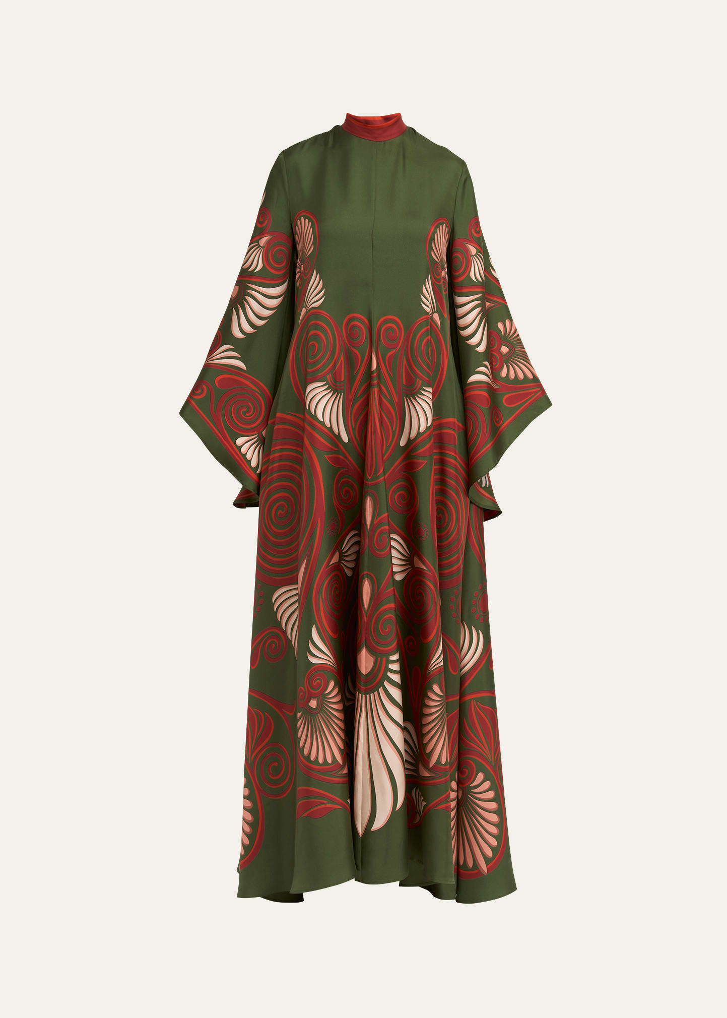 La Doublej Magnifico Neck-sash Placee Silk Dress In Multi