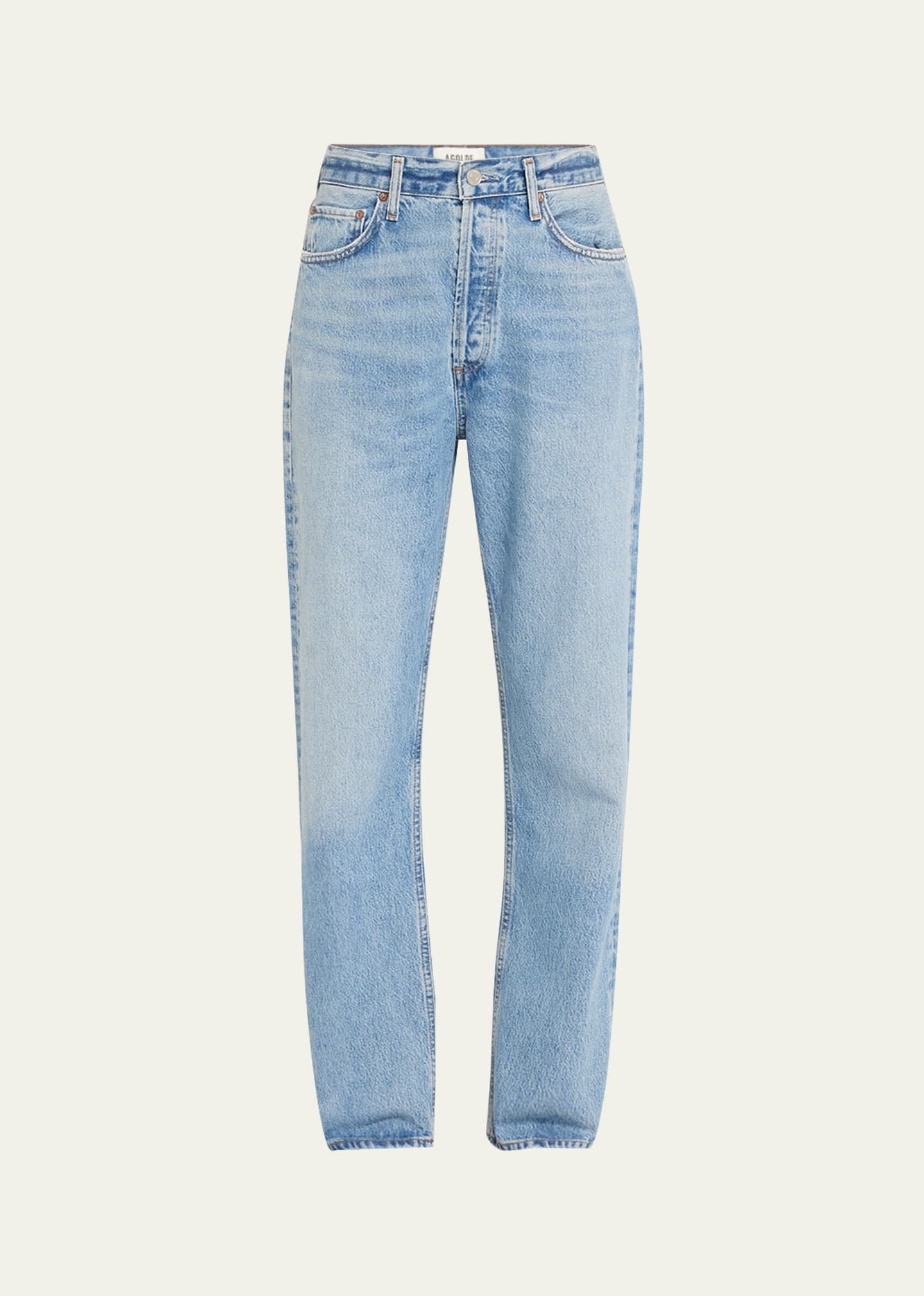 Shop Agolde 90s Pinch Waist High-rise Straight Jeans In Infinite