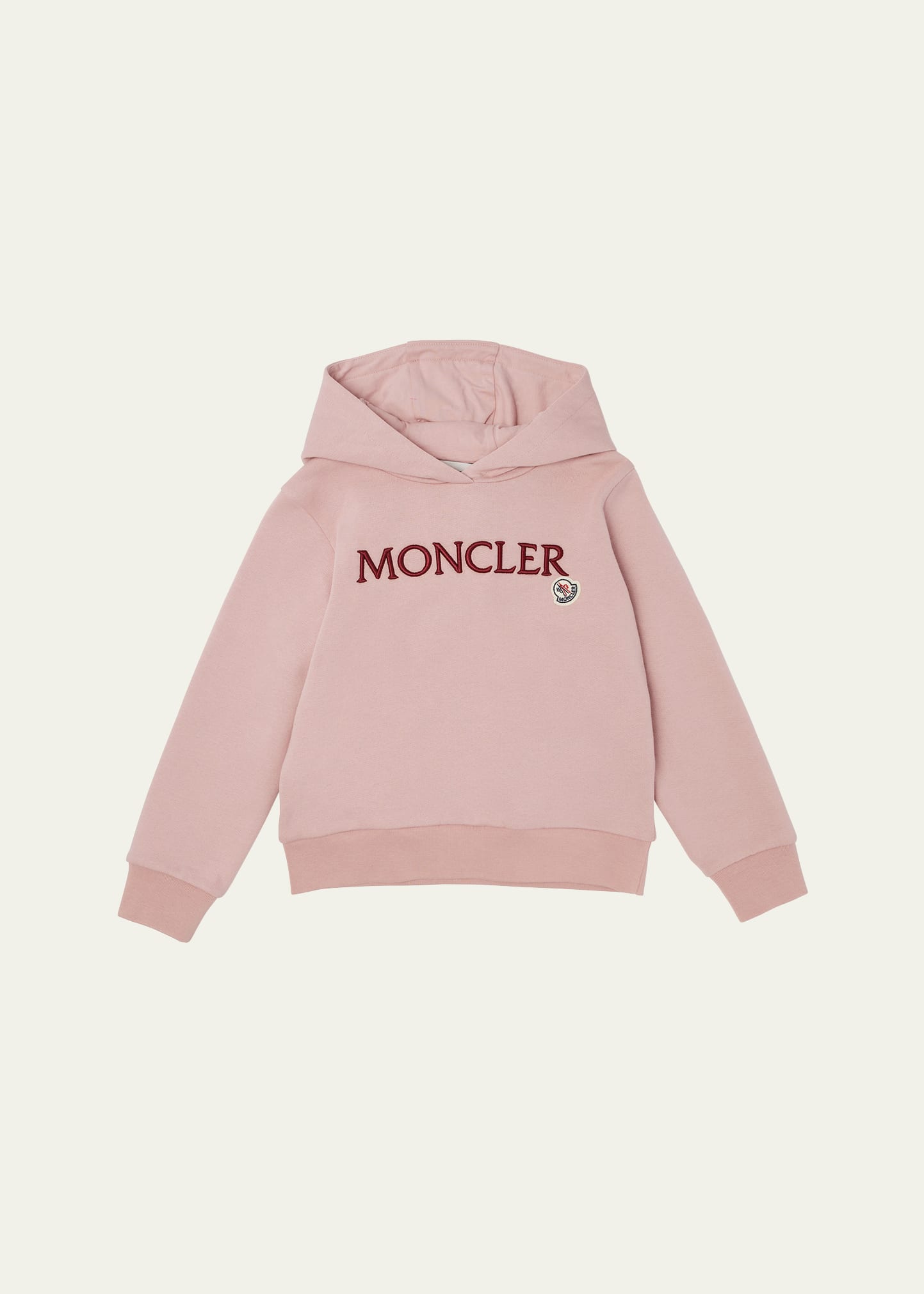 Moncler Logo Hoodie In Rose Pink