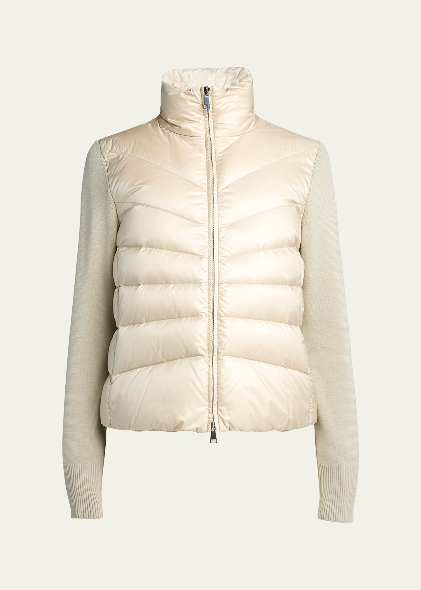 Moncler Daunenjacke Aus Wolle In Light Beige
