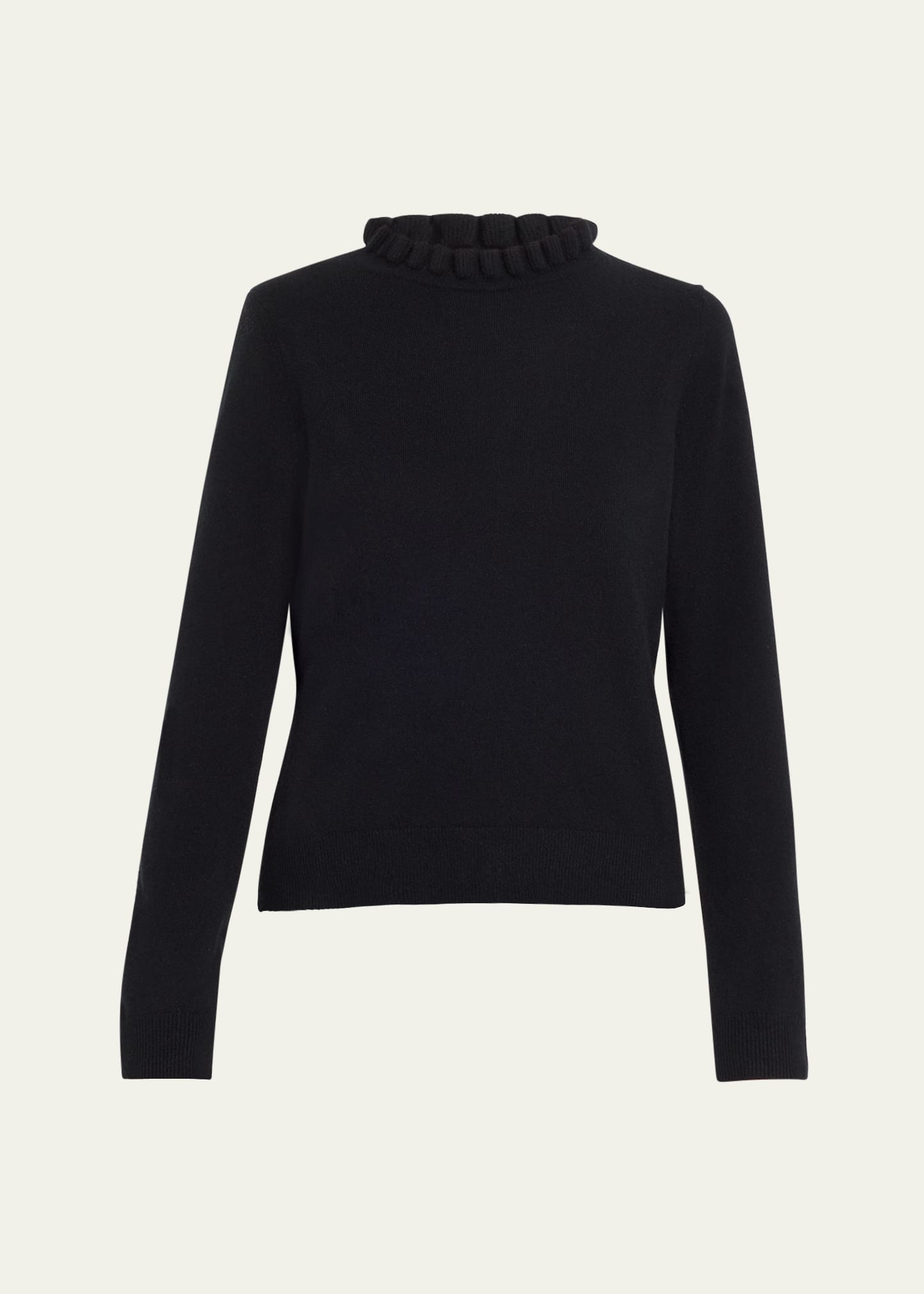 Shop Altuzarra Circo Ruffle-neck Cashmere Sweater In Black