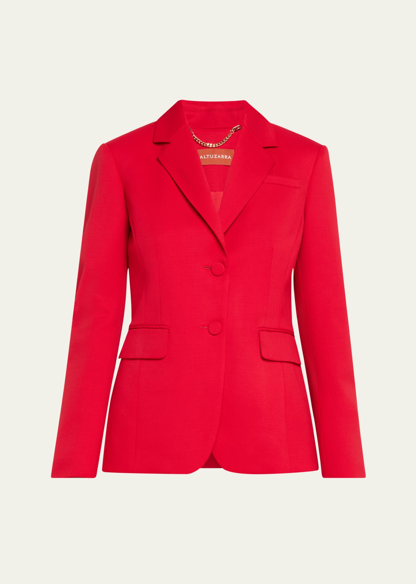 Altuzarra Fenice Tailored Wool Jacket In Red