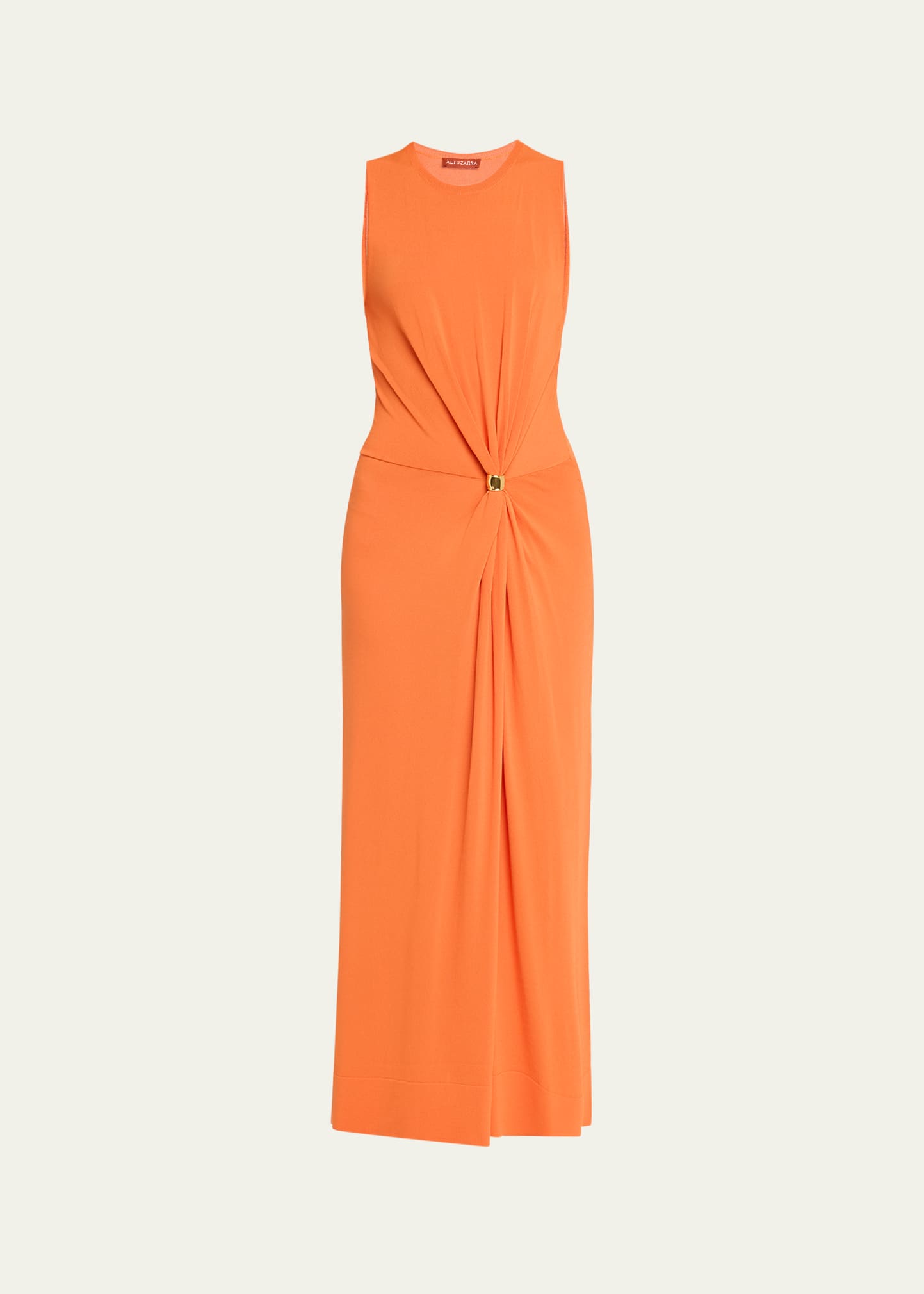 ALTUZARRA SARALIEN GATHERED MIDI DRESS 