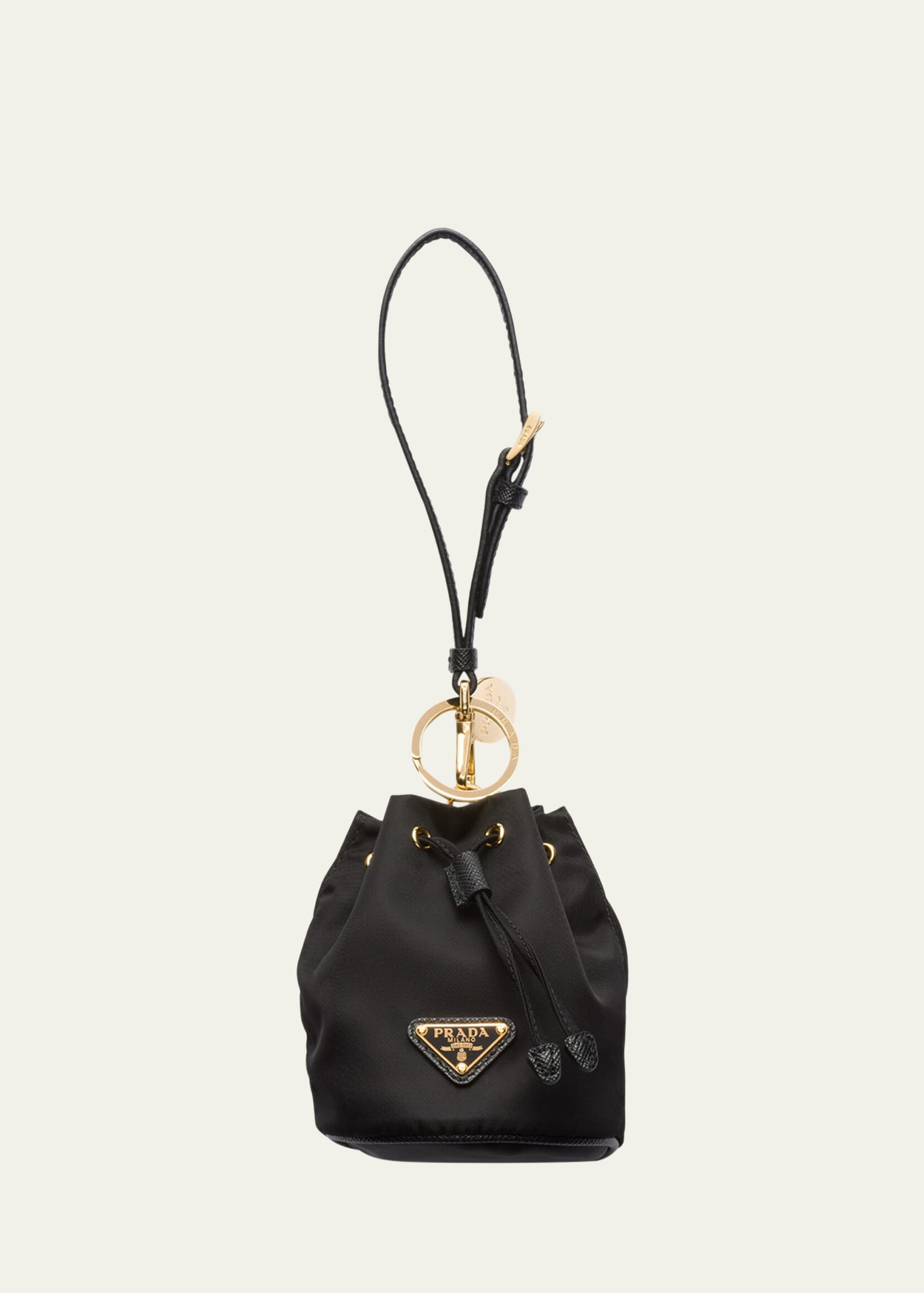 Prada Re-edition 1978 Re-nylon Keychain Pouch In F0632 Nero 1