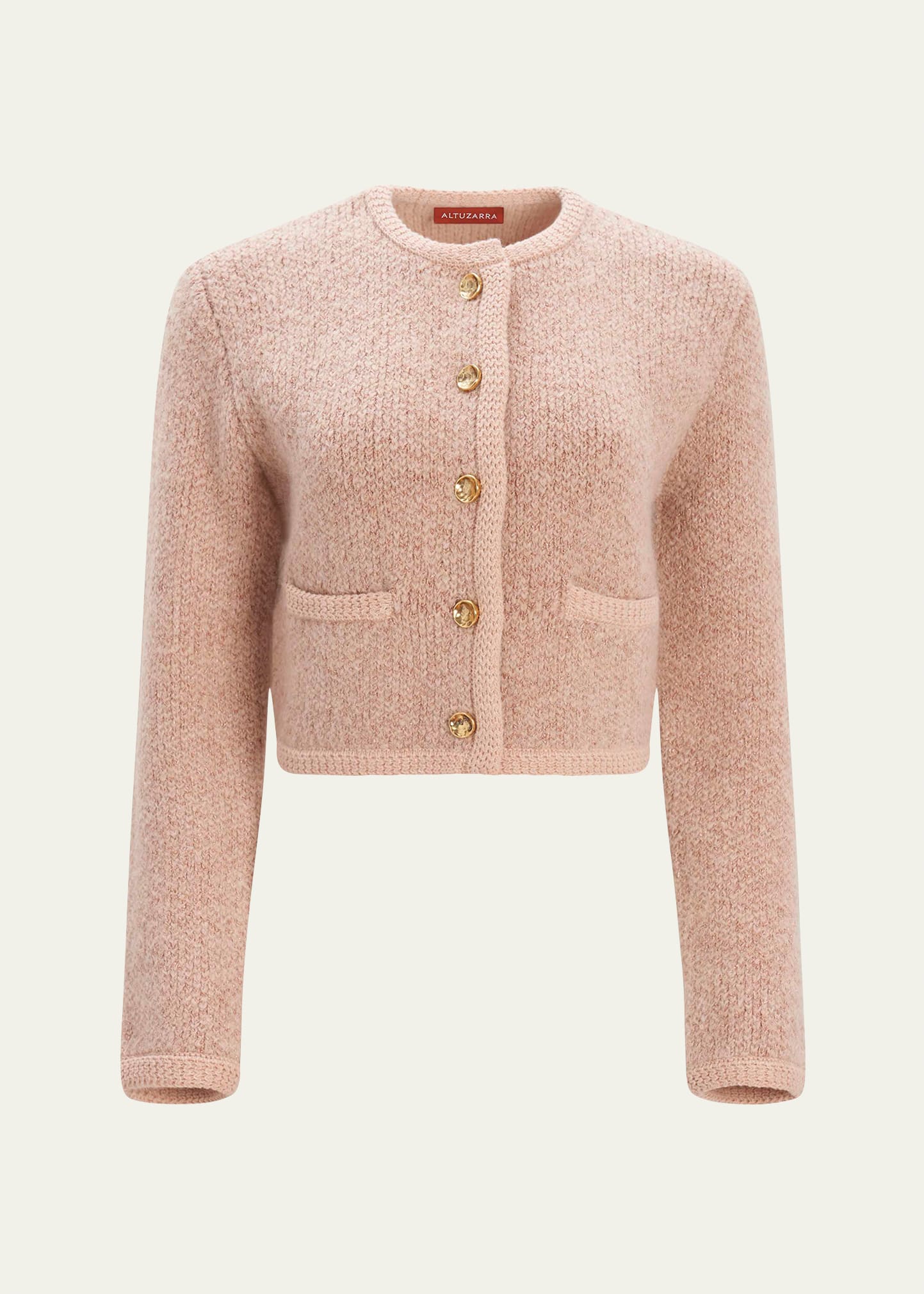Altuzarra Napoline Knit Jacket In Aged Mauve