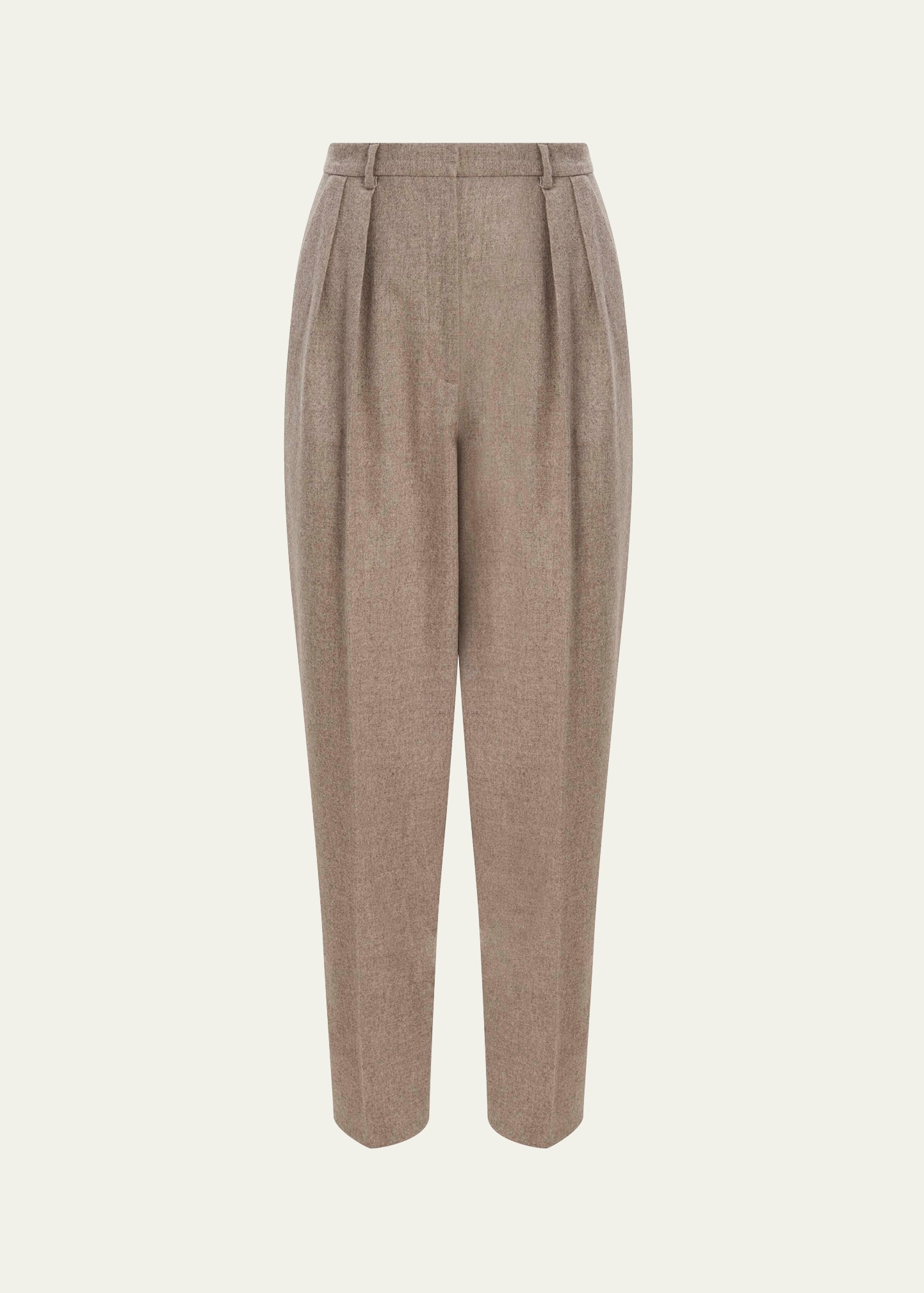 Emmett Double-Pleated Tapered Wool Pants