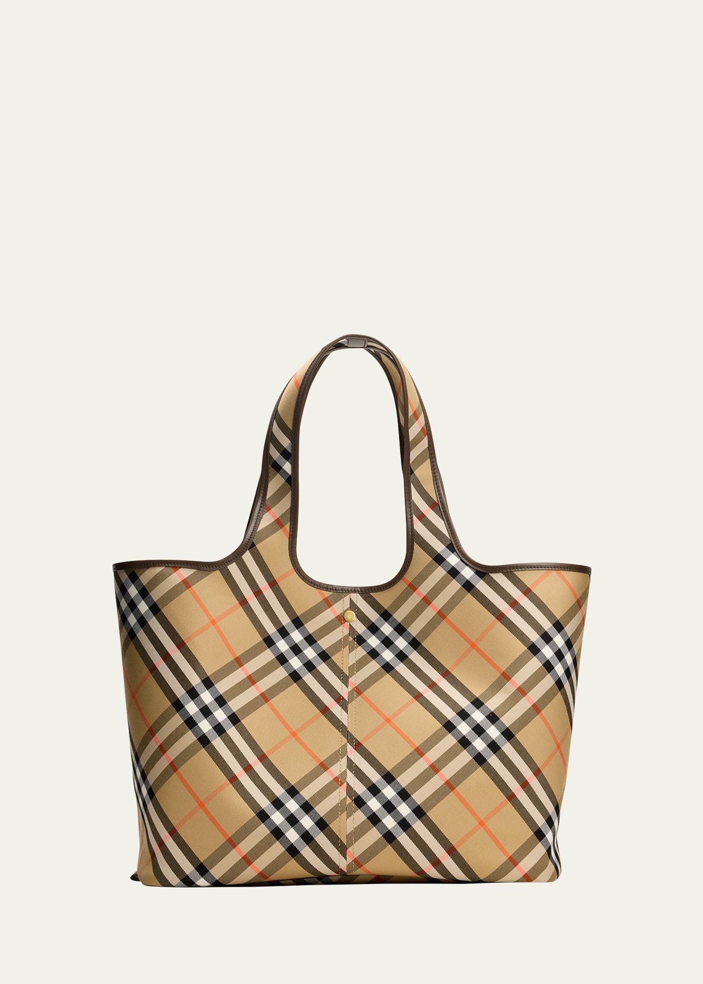 Burberry Medium East-west Check Tote Bag In Multi