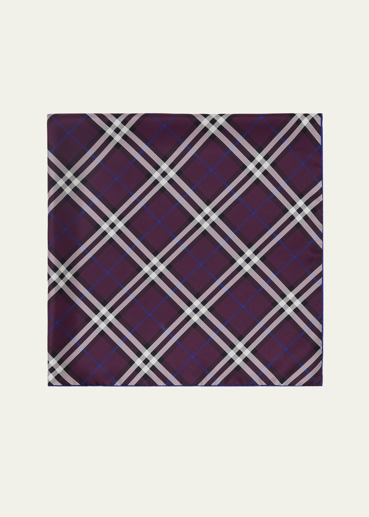 Shop Burberry Check Silk Twill Square Scarf In Pansy