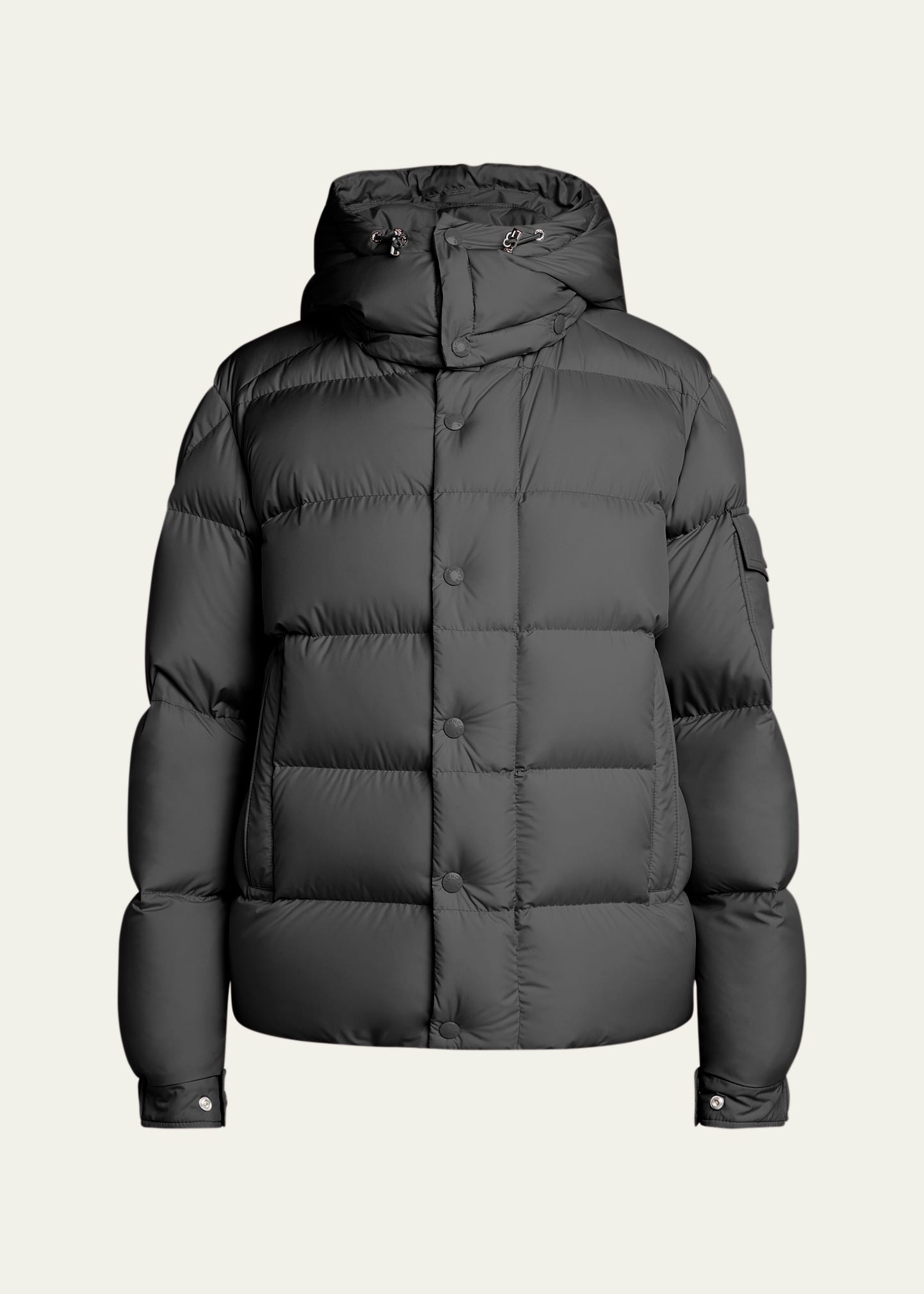 Moncler Maya 70 Micro Matte Puffer Jacket In Dark Black