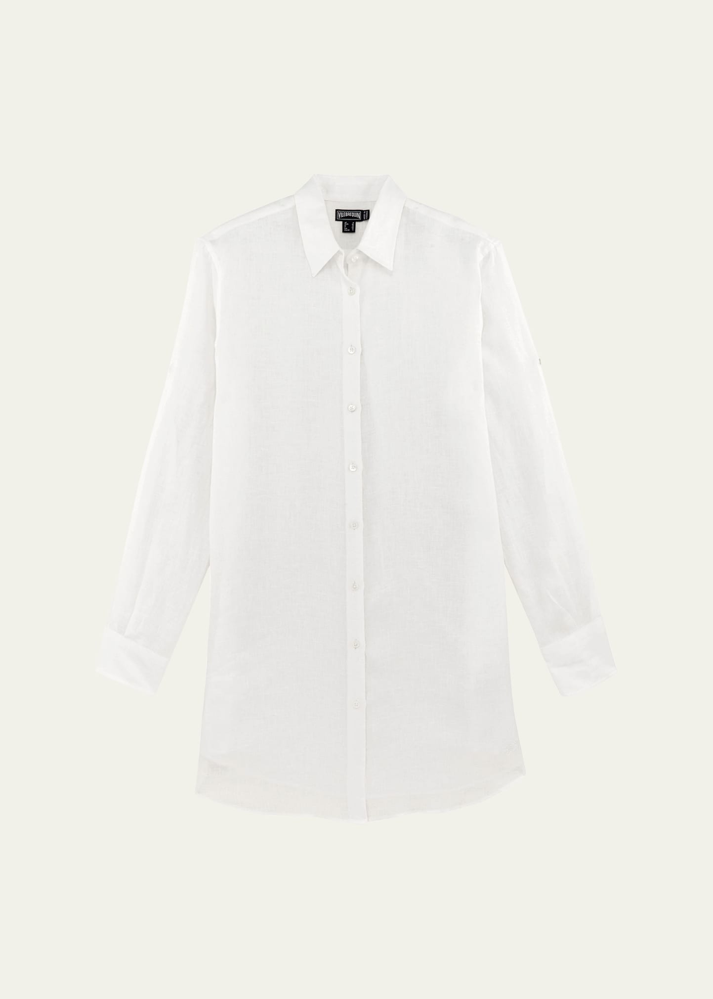 Vilebrequin Linen Mini Shirtdress In White
