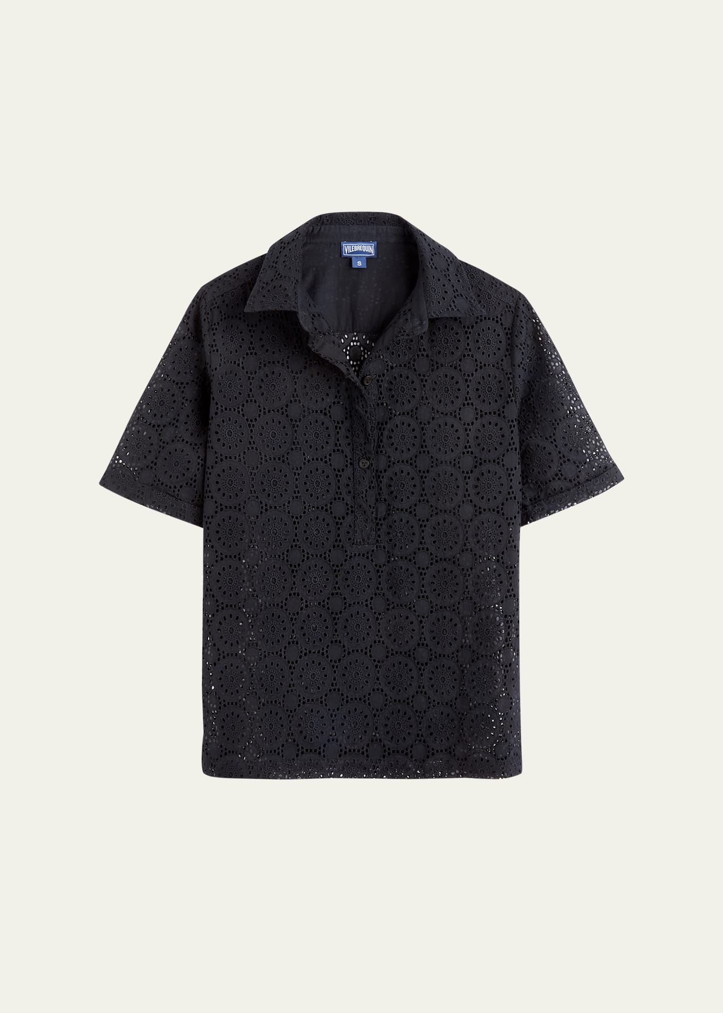 Shop Vilebrequin Embroidered Cotton Polo In Noir
