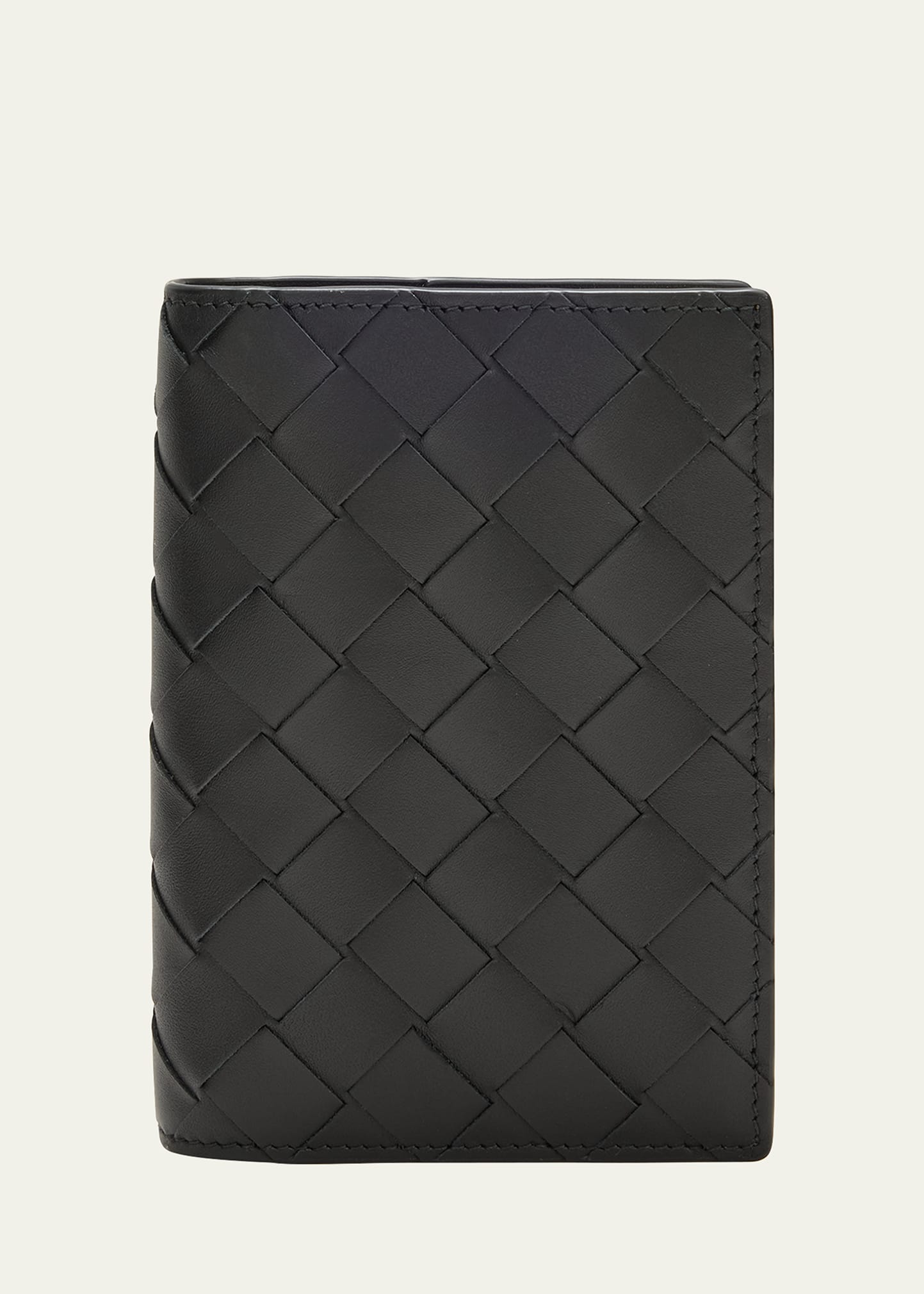 Men's Intrecciato Leather Passport Case