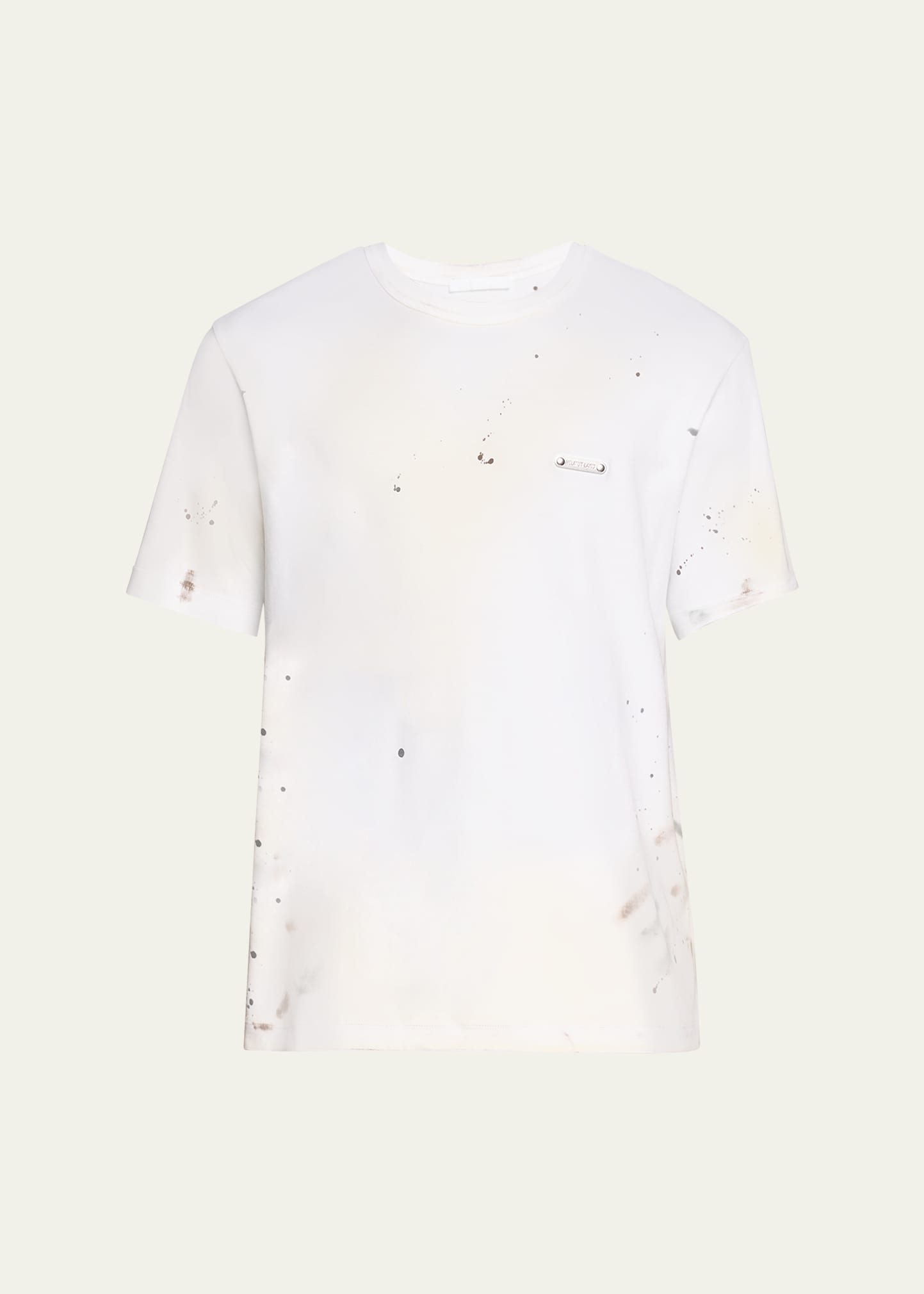 Helmut Lang Mens Jersey Paint Splatter T-shirt In White