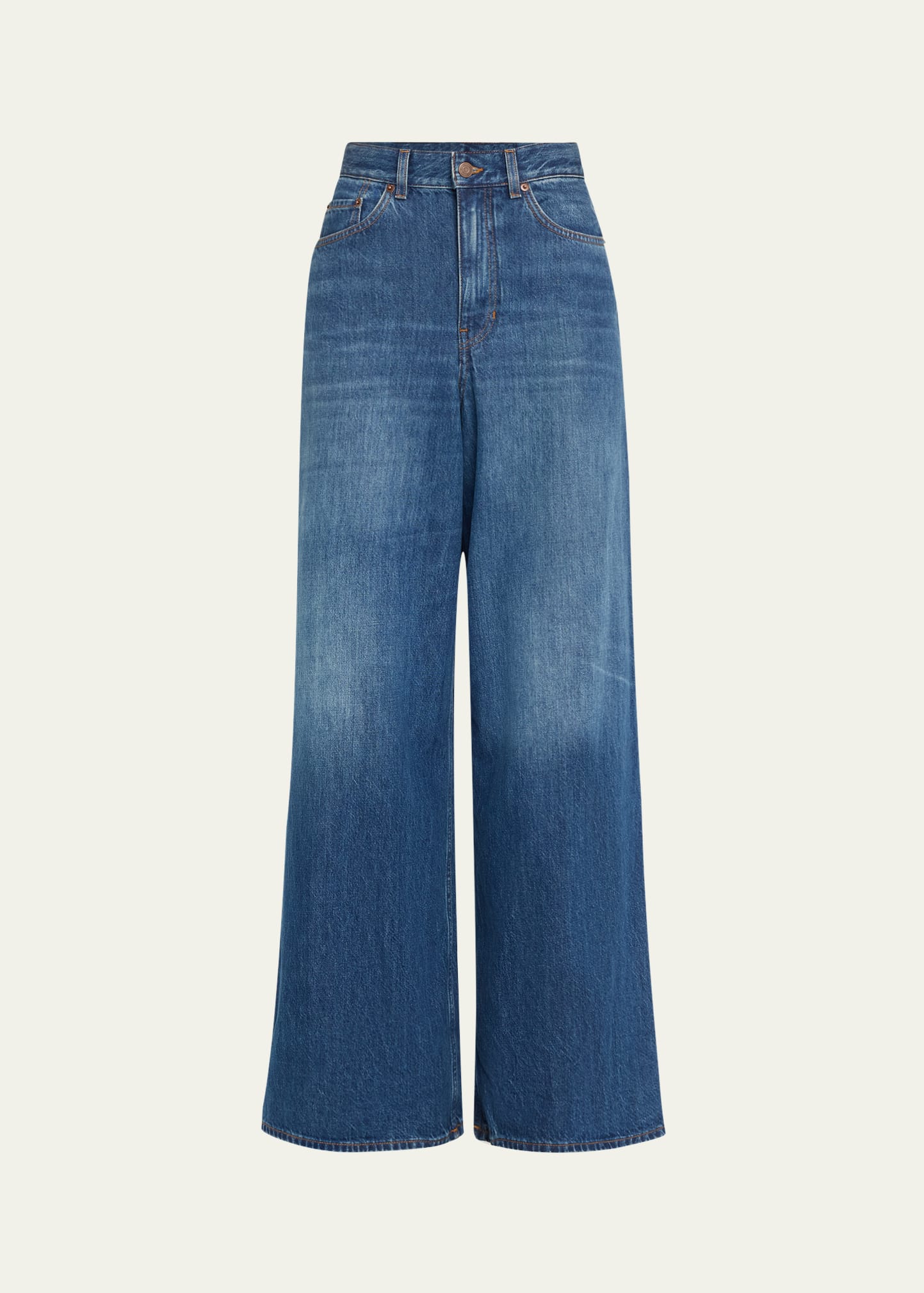 Chloé High-waisted Wide-leg Jeans In Night Blue