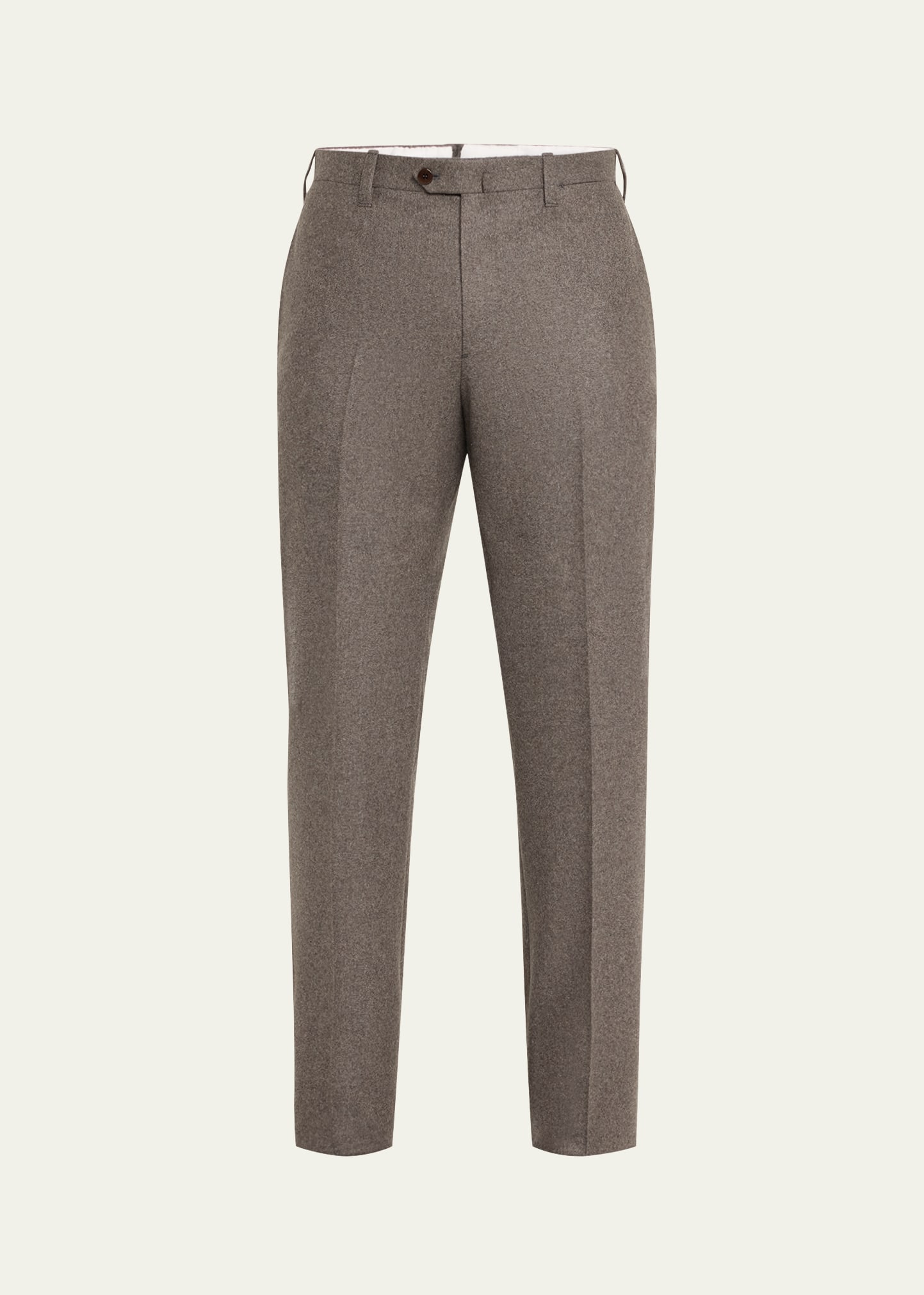 Men's Flat-Front Flannel Trousers
