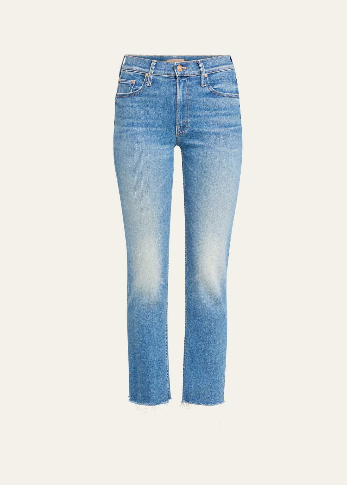 The Mid-Rise Rider Flood Fray Jeans